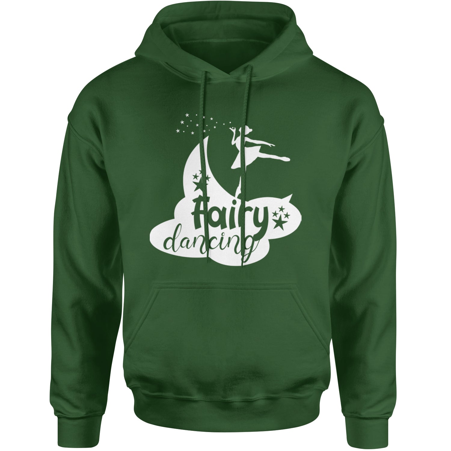 Fairy Dancing Adult Hoodie Sweatshirt Forest Green