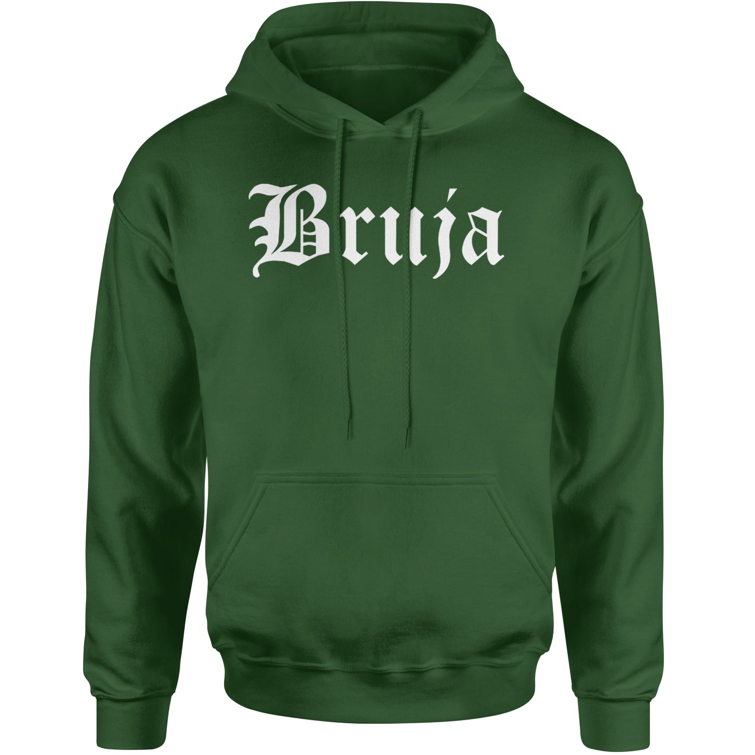 Bruja Gothic Spanish Witch Adult Hoodie Sweatshirt Forest Green