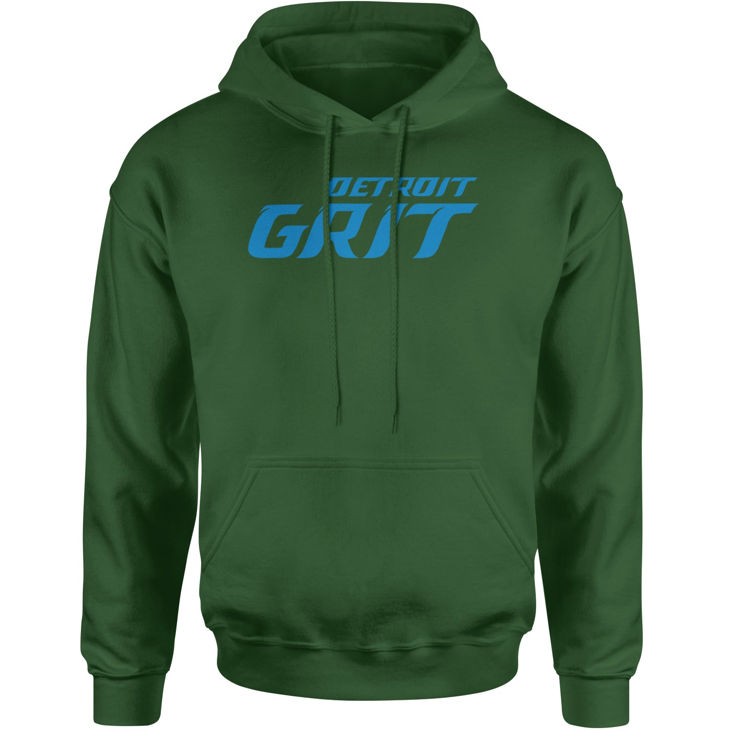 Grit Detroit Football Hard Knocks Adult Hoodie Sweatshirt Forest Green