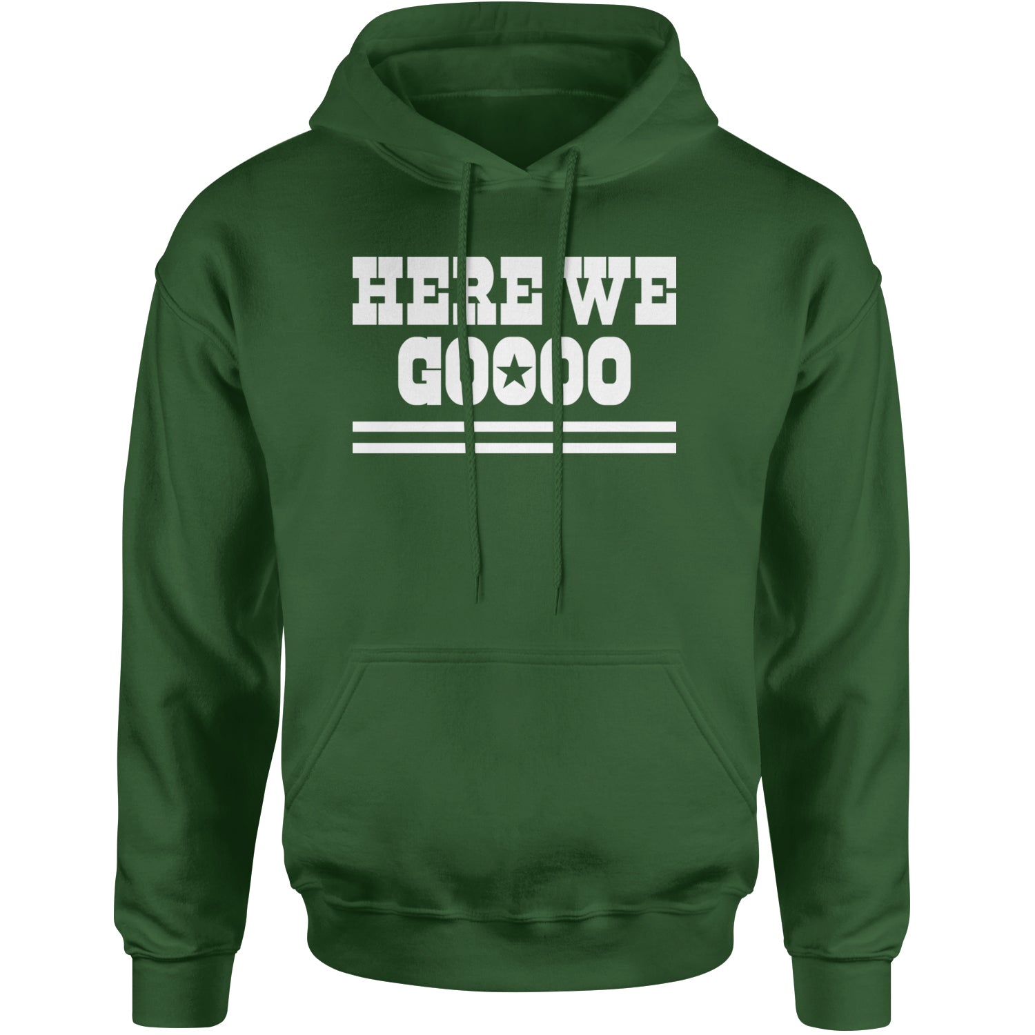 Here We Go Dem Boys Dallas Football Adult Hoodie Sweatshirt Forest Green