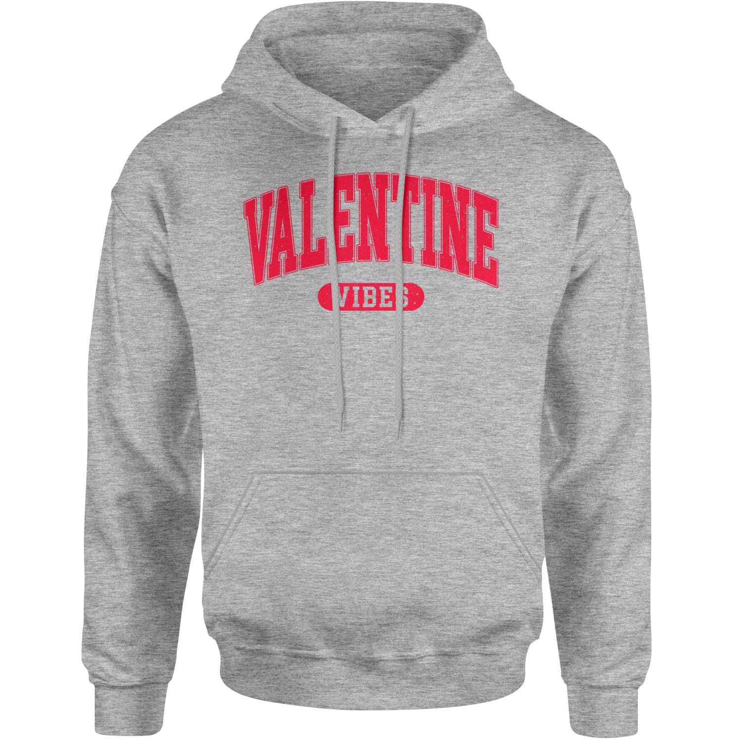 Valentines Vibes Adult Hoodie Sweatshirt Heather Grey