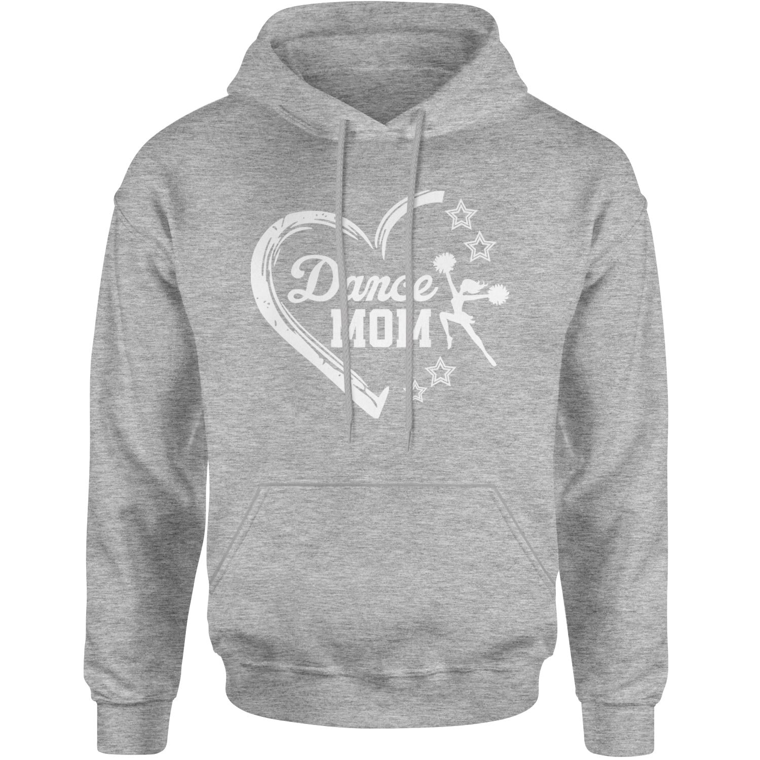 Heart Dance Mom Love Adult Hoodie Sweatshirt Heather Grey