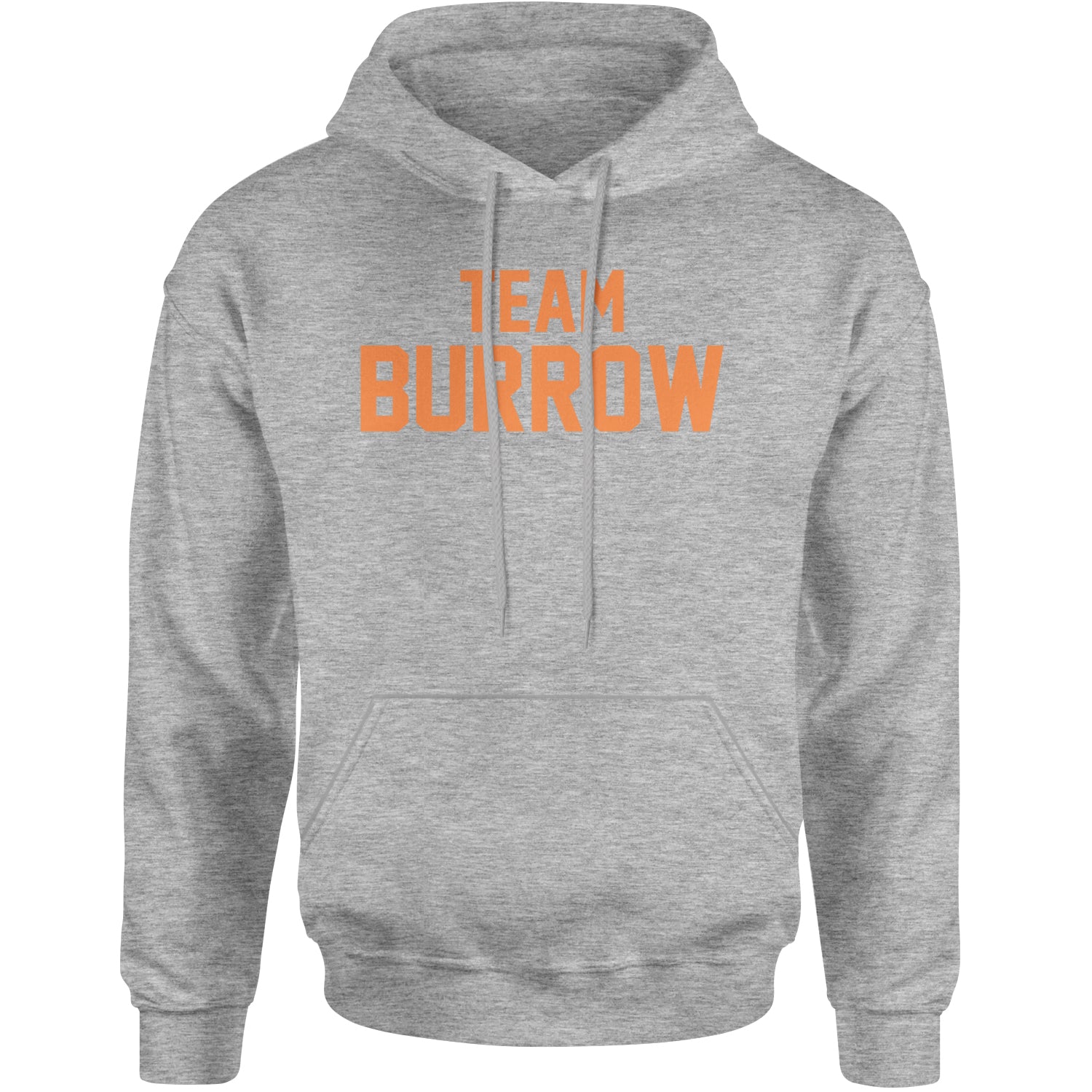 Team Burrow Cincinnati Adult Hoodie Sweatshirt Heather Grey