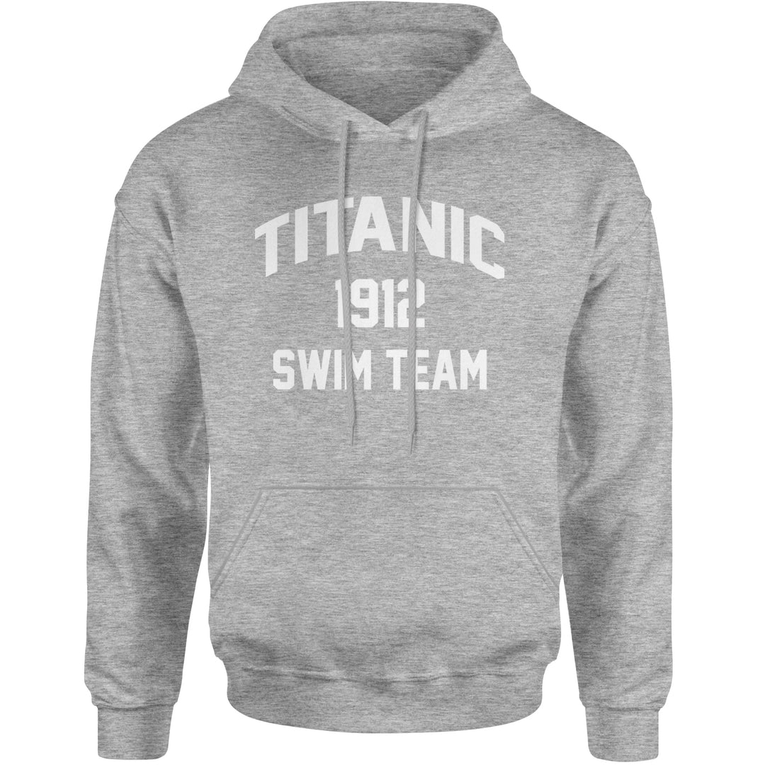 Titanic Swim Team 1912 Funny Cruise Adult Hoodie Sweatshirt Heather Grey