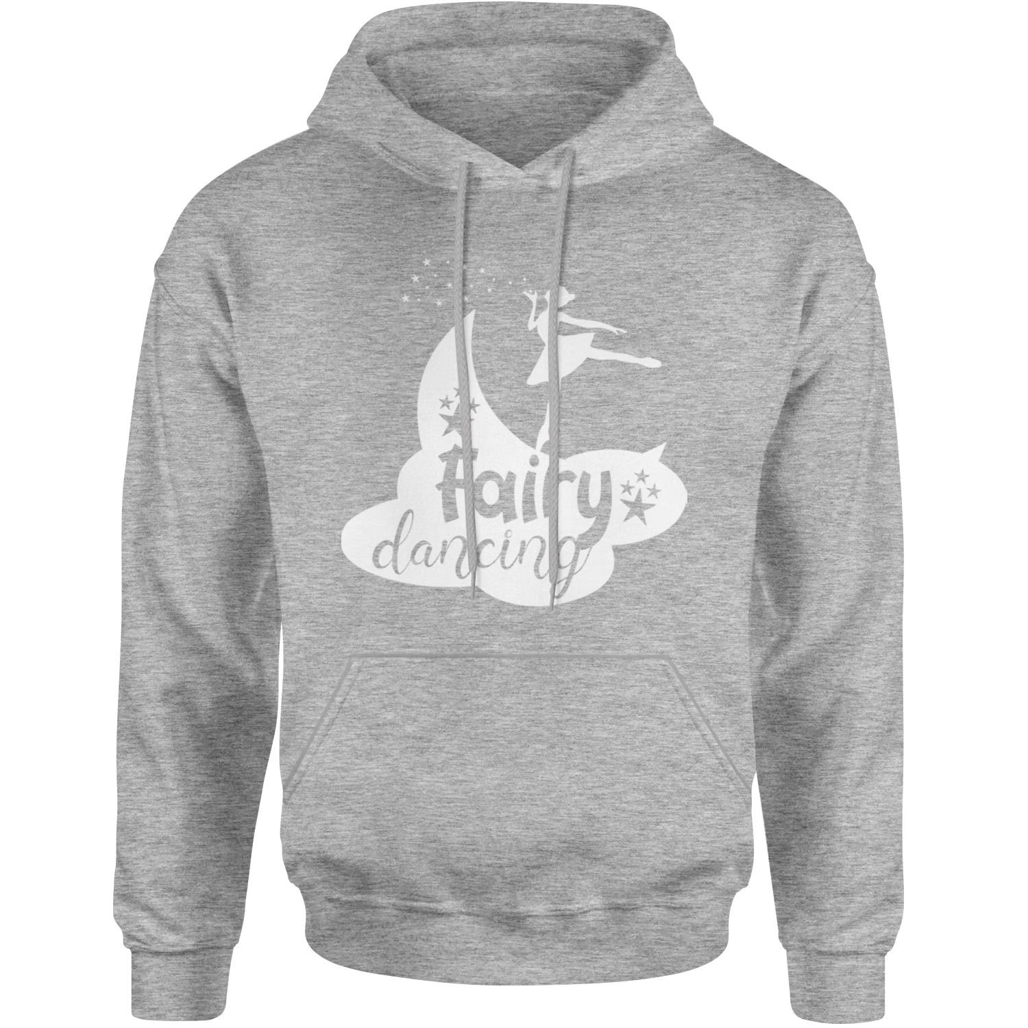 Fairy Dancing Adult Hoodie Sweatshirt Heather Grey