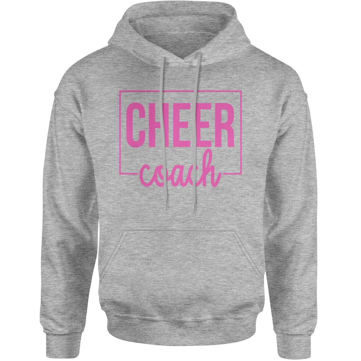 Cheer Coach Cheerleader Adult Hoodie Sweatshirt Heather Grey