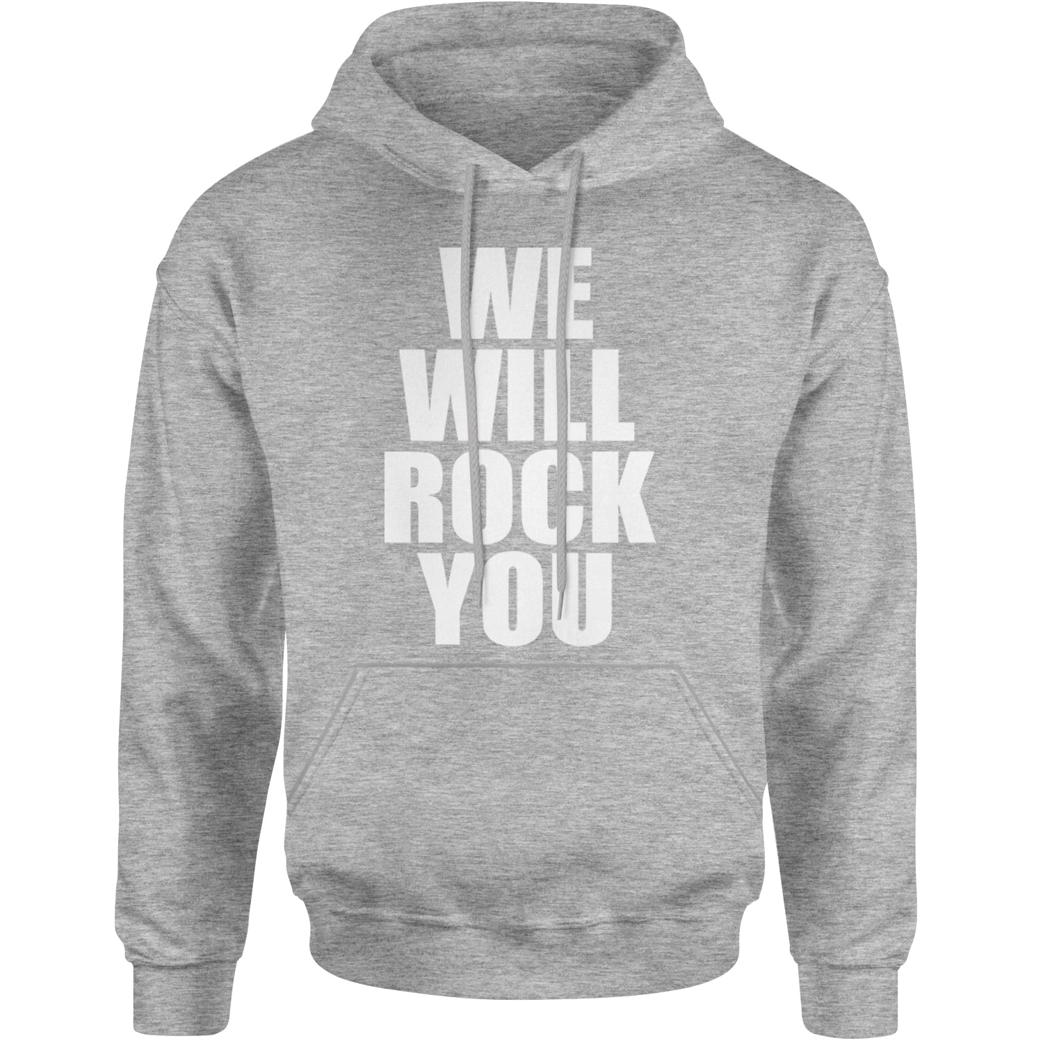 We Will Rock You Adult Hoodie Sweatshirt Heather Grey