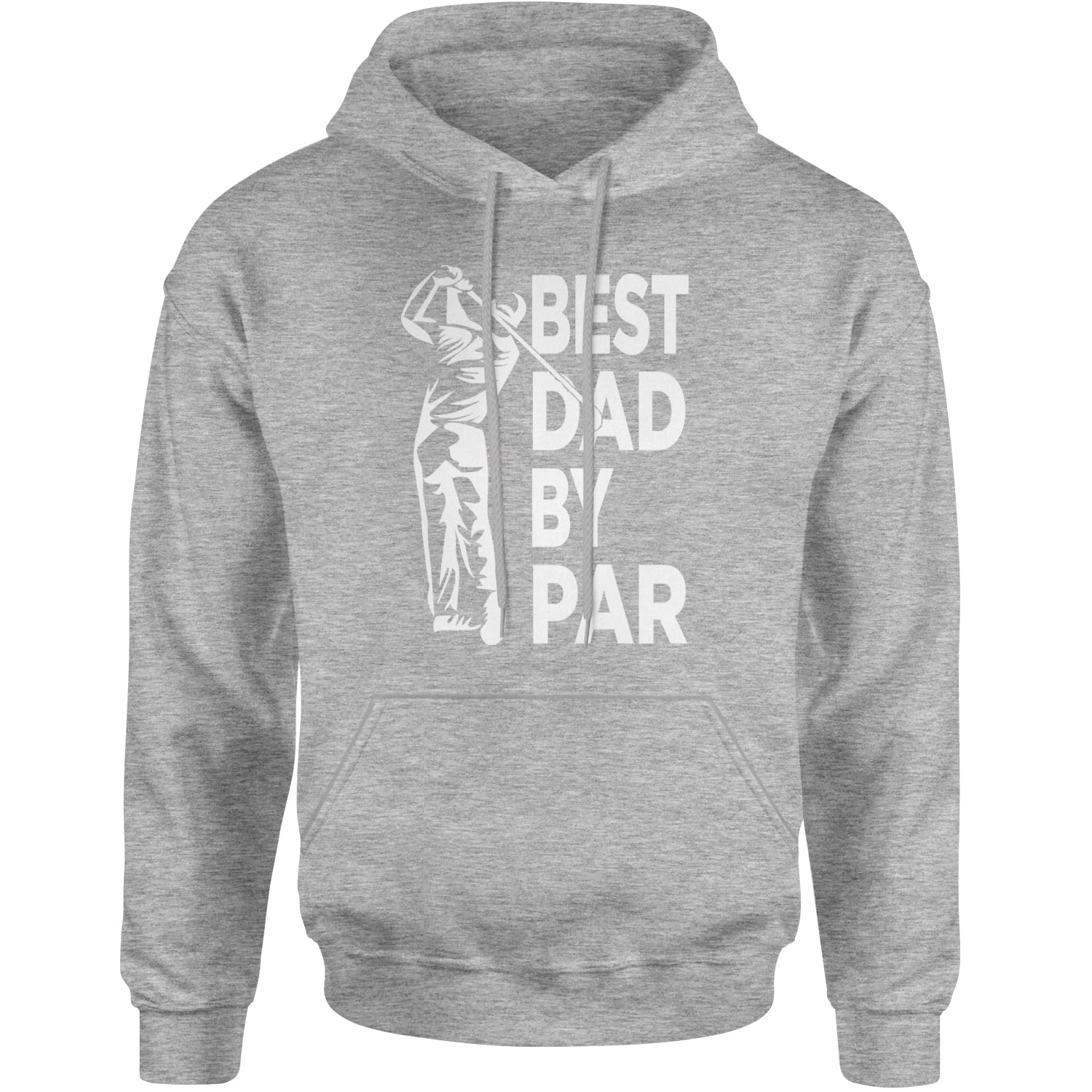 Best Dad By Par Golfing Gift For Father Adult Hoodie Sweatshirt Heather Grey