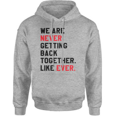 We Are Never Getting Back Together TTPD Eras Outfit Adult Hoodie Sweatshirt Heather Grey