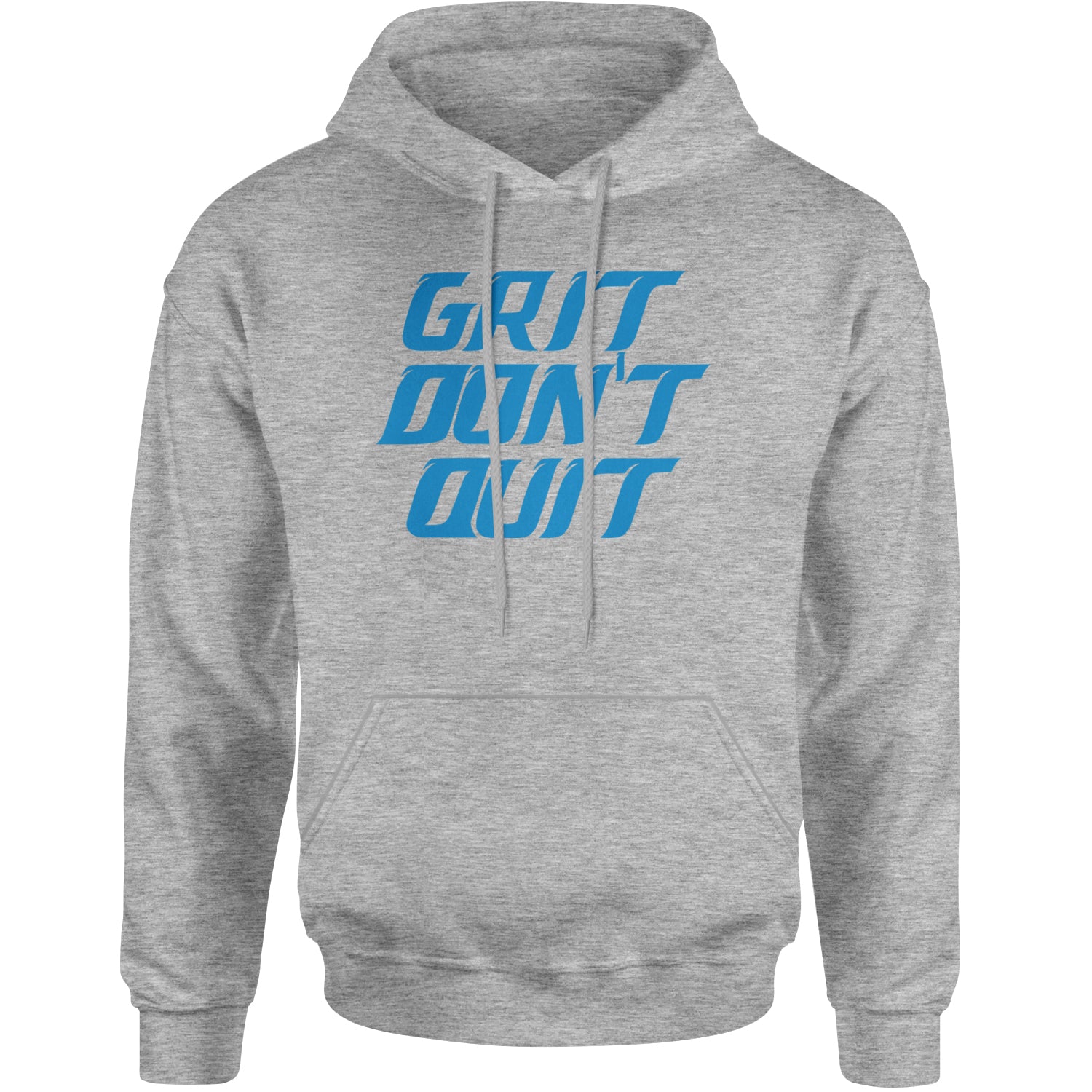 Grit Don't Quit Detroit Grit Adult Hoodie Sweatshirt Heather Grey