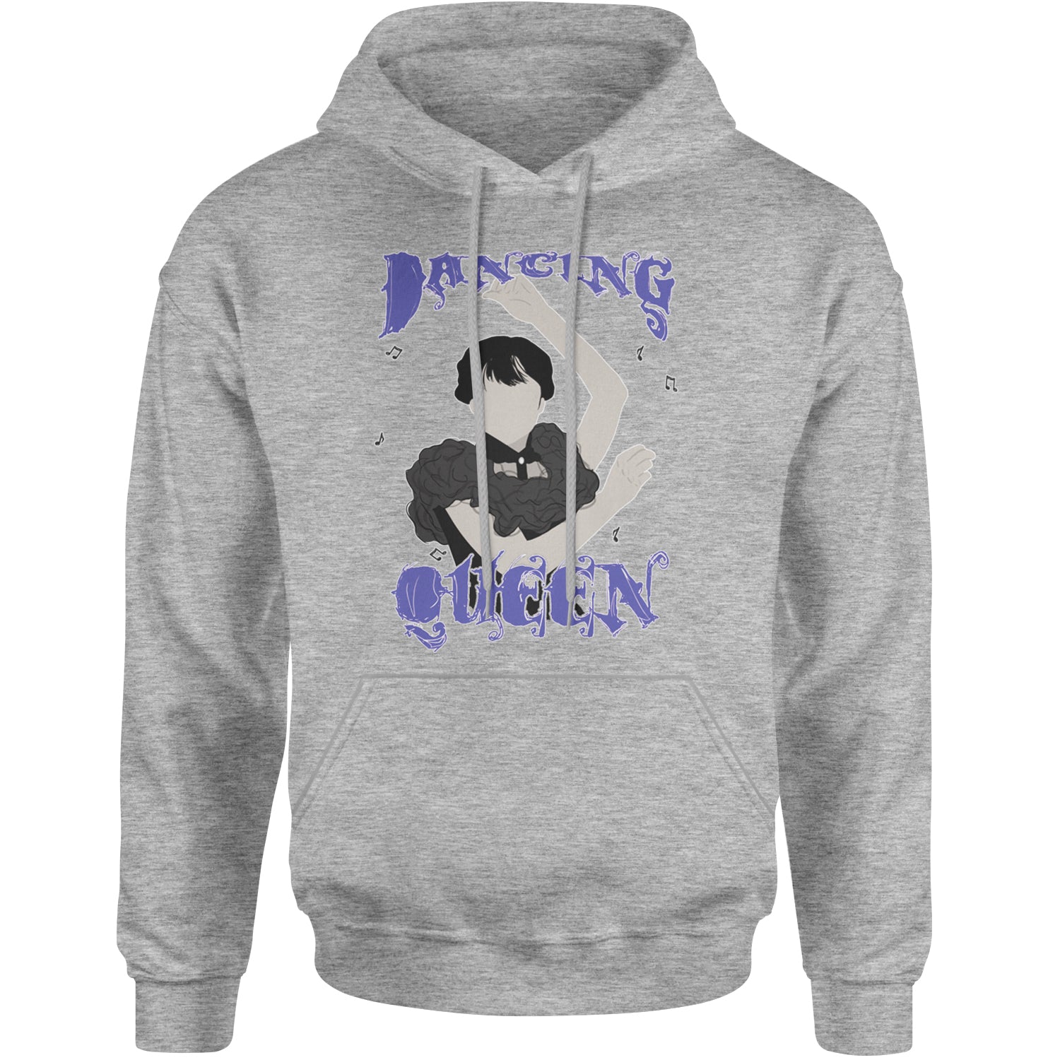 Wednesday Dancing Queen Adult Hoodie Sweatshirt Heather Grey