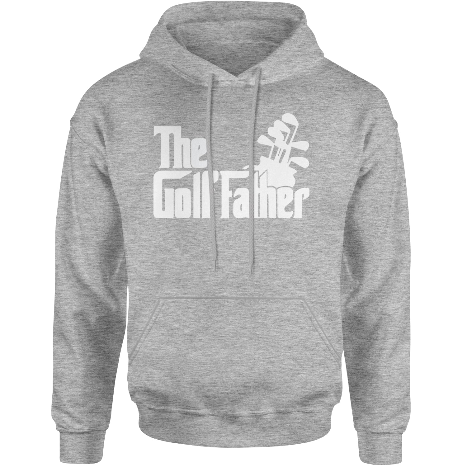 The Golf Father Golfing Dad  Adult Hoodie Sweatshirt Heather Grey