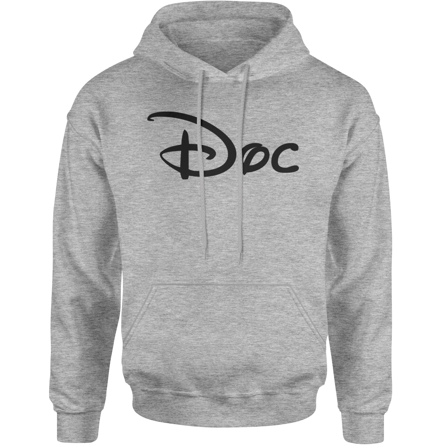 Doc - 7 Dwarfs Costume Adult Hoodie Sweatshirt Heather Grey