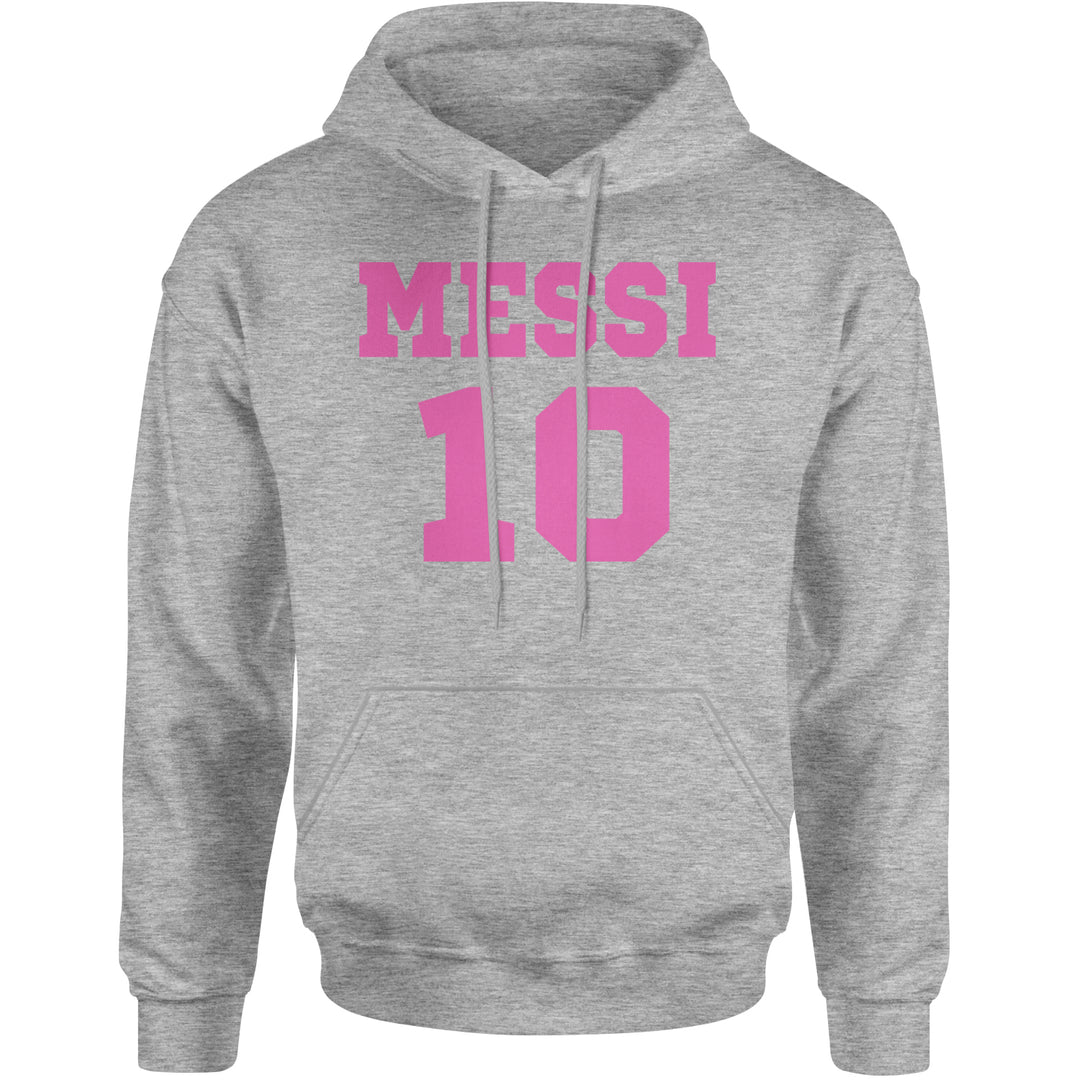 Messi World Soccer Futbol Messiami Adult Hoodie Sweatshirt Heather Grey