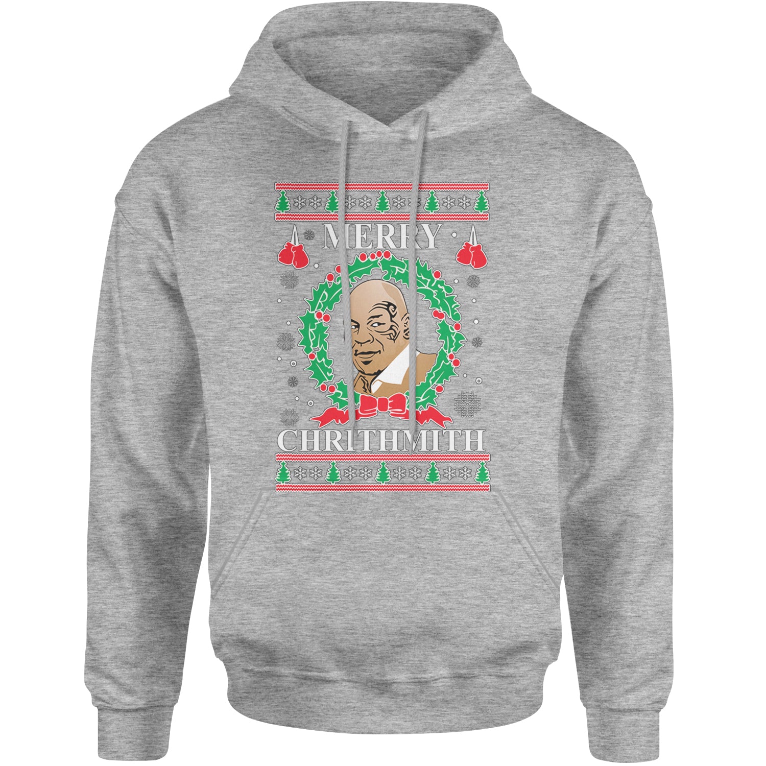 Merry Chrithmith Ugly Christmas Adult Hoodie Sweatshirt Heather Grey