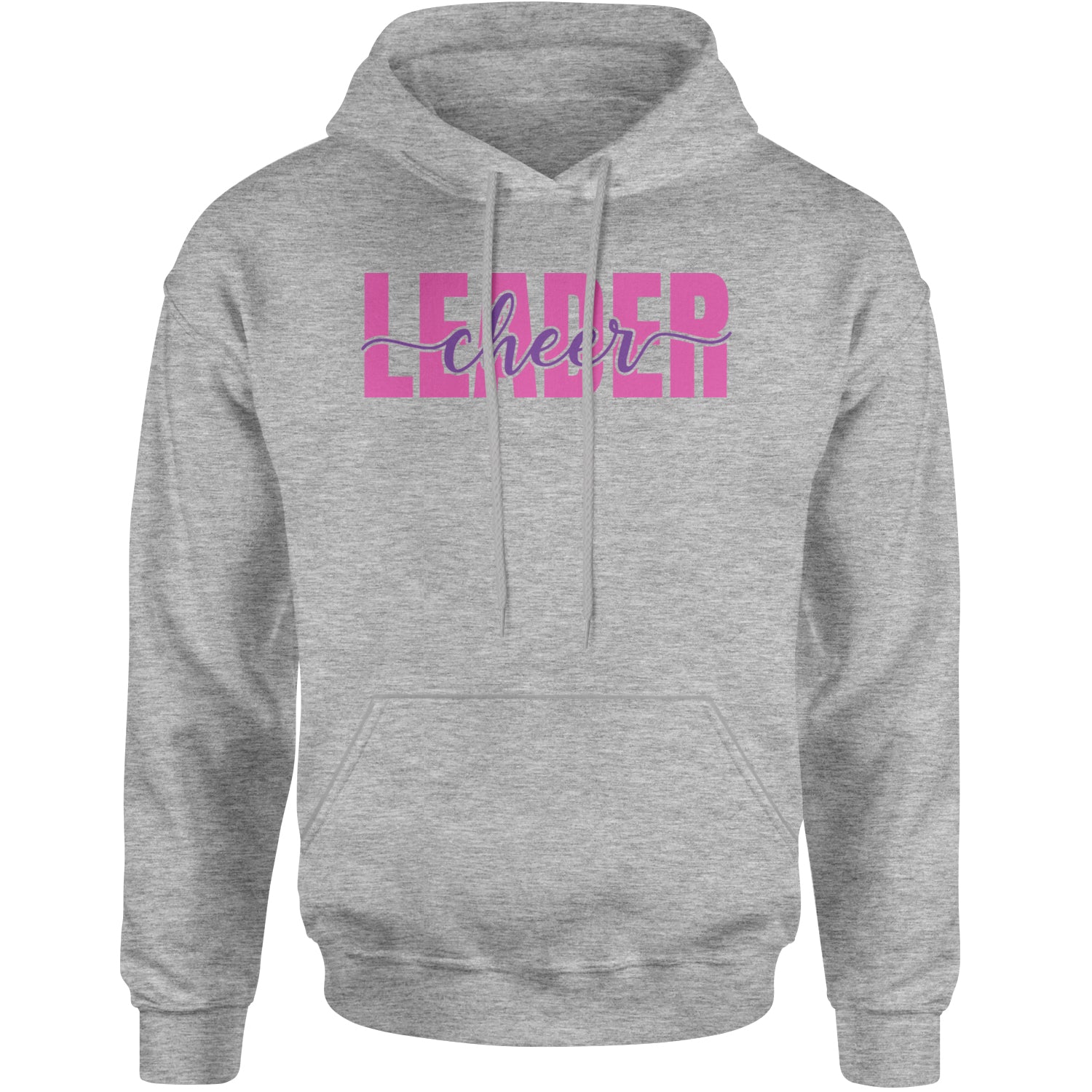 Cheerleader Script Style Adult Hoodie Sweatshirt Heather Grey