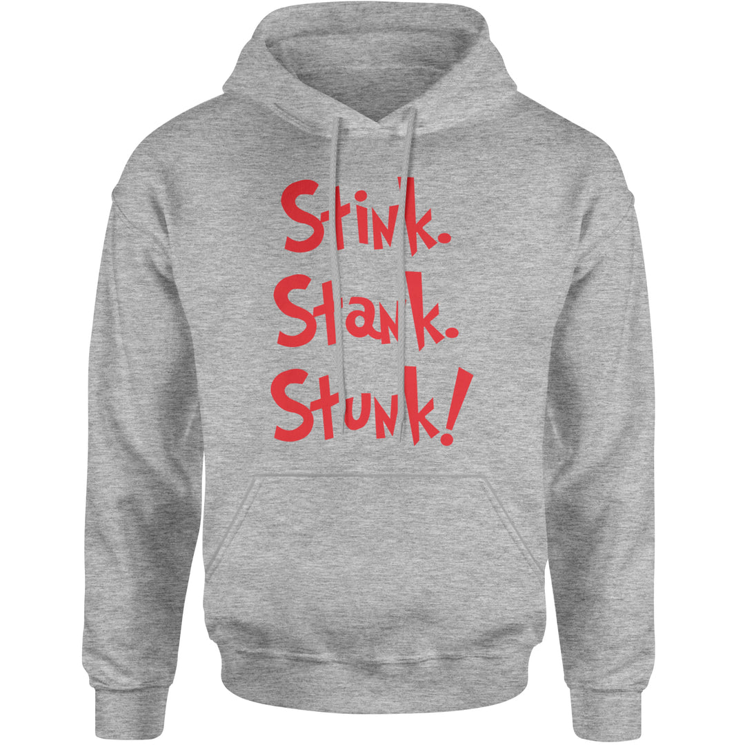Stink Stank Stunk Gr-nch Adult Hoodie Sweatshirt Heather Grey