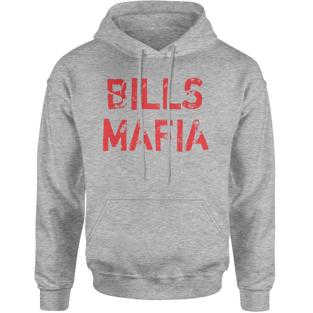 Distressed Bills Mafia Football Adult Hoodie Sweatshirt Heather Grey