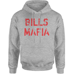 Distressed Bills Mafia Football Adult Hoodie Sweatshirt Heather Grey
