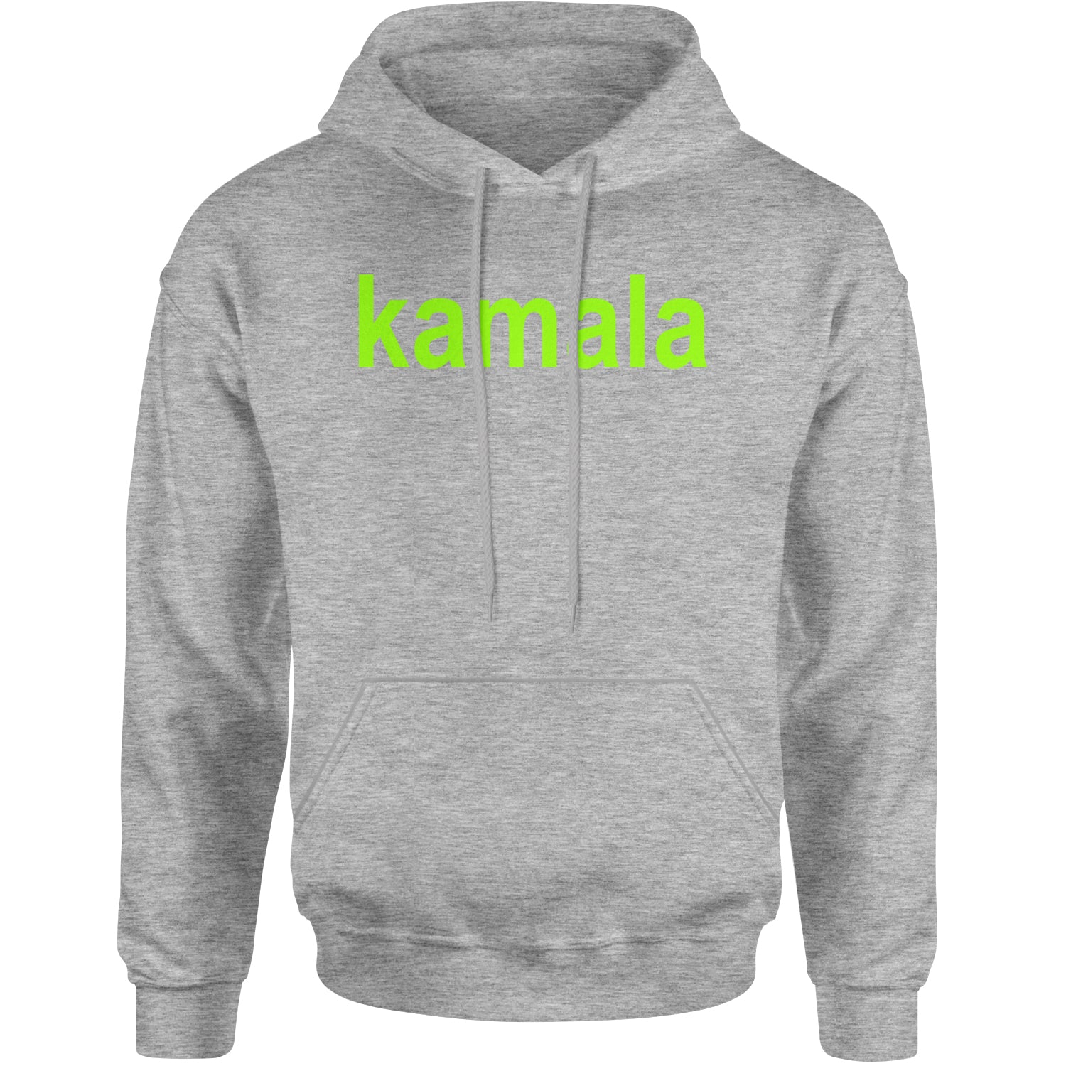 Kamala Bright Green Brat Coconut Tree Adult Hoodie Sweatshirt Heather Grey