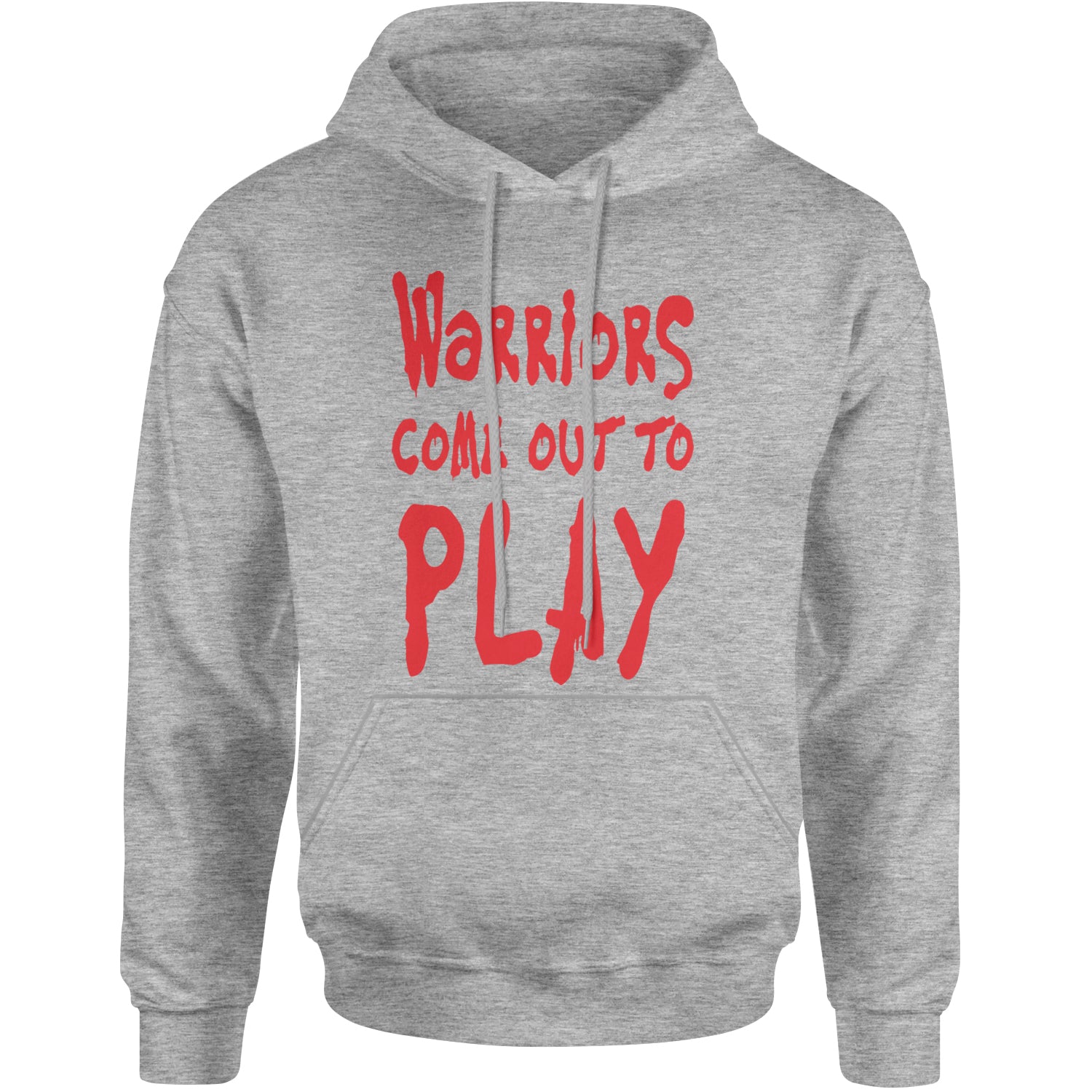 Warriors Come Out To Play  Adult Hoodie Sweatshirt Heather Grey