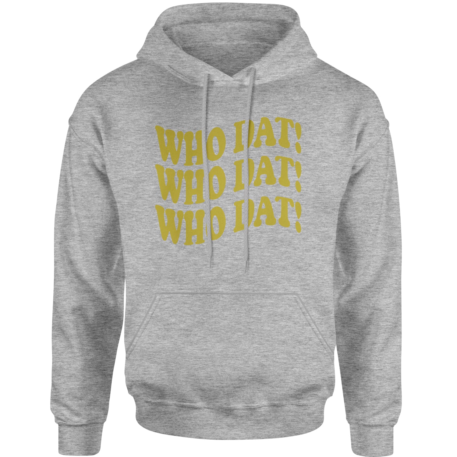 Who Dat Wavy Design Who Dat Nation Adult Hoodie Sweatshirt Heather Grey