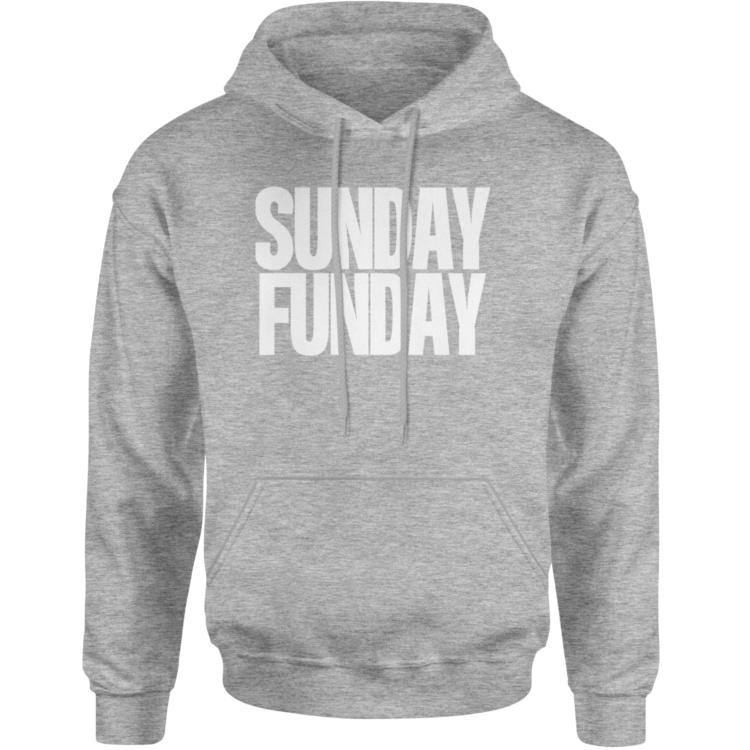 Sunday Funday  Adult Hoodie Sweatshirt Heather Grey