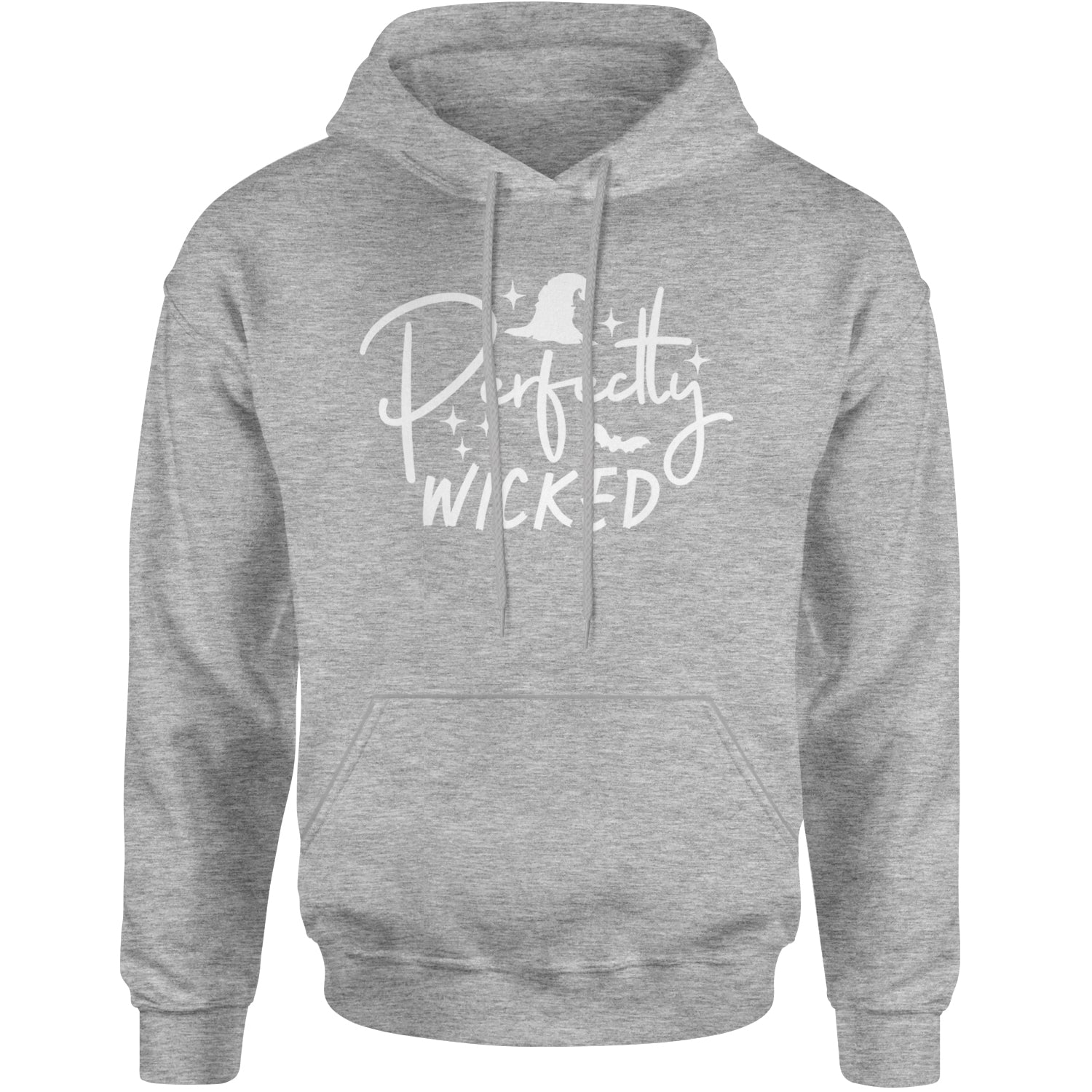 Perfectly Wicked Witchy Halloween Adult Hoodie Sweatshirt Heather Grey