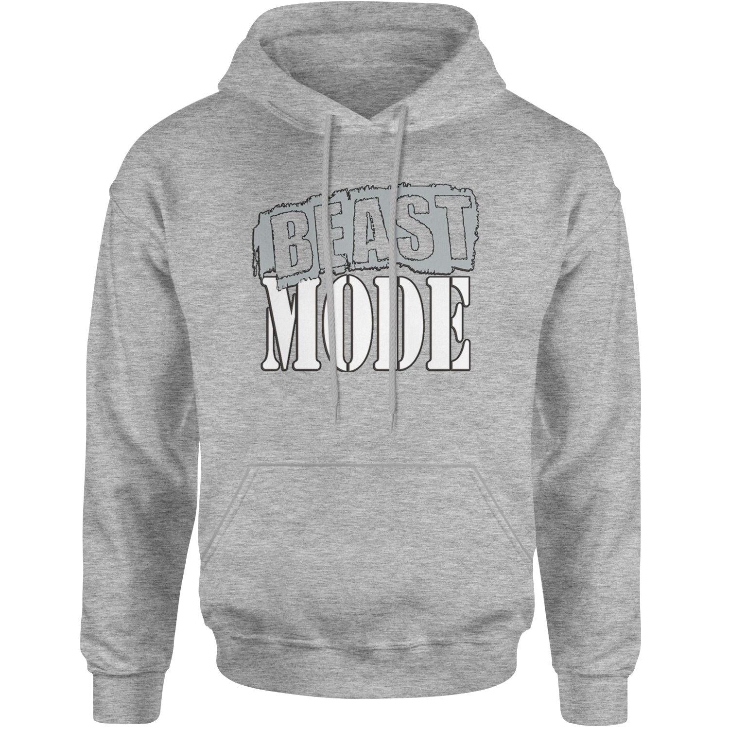 Beast Mode Training Gym Workout Adult Hoodie Sweatshirt Heather Grey