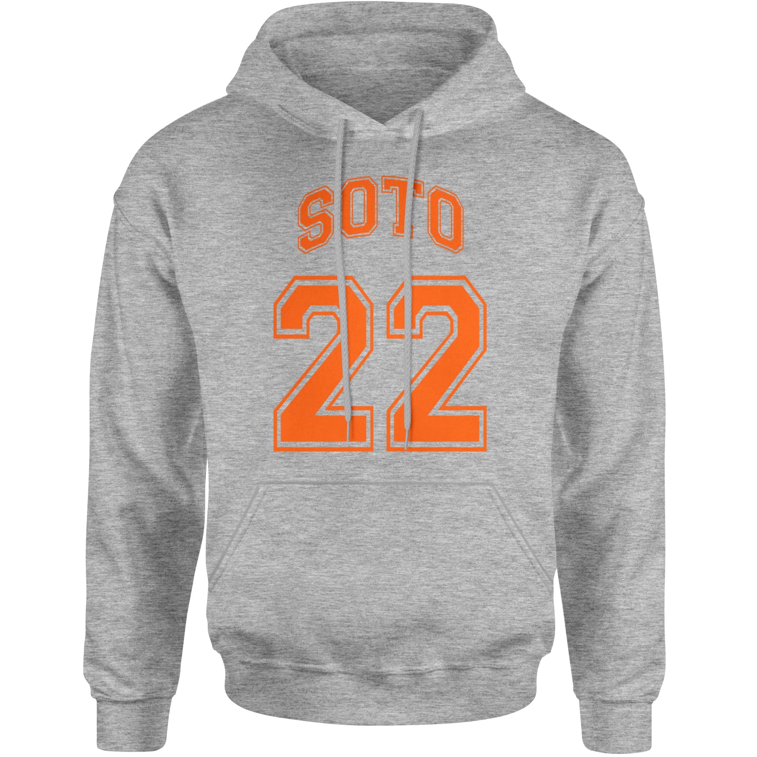 Soto Number 22 Adult Hoodie Sweatshirt Heather Grey