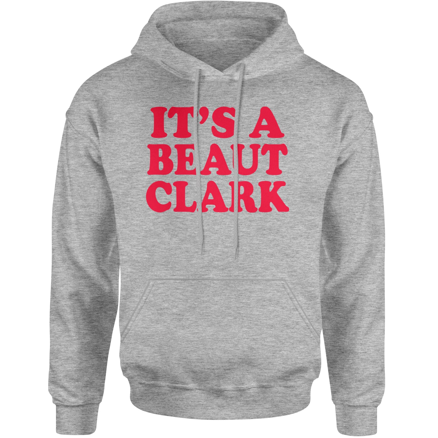 It's a Beaut Clark Festive Christmas Adult Hoodie Sweatshirt Heather Grey