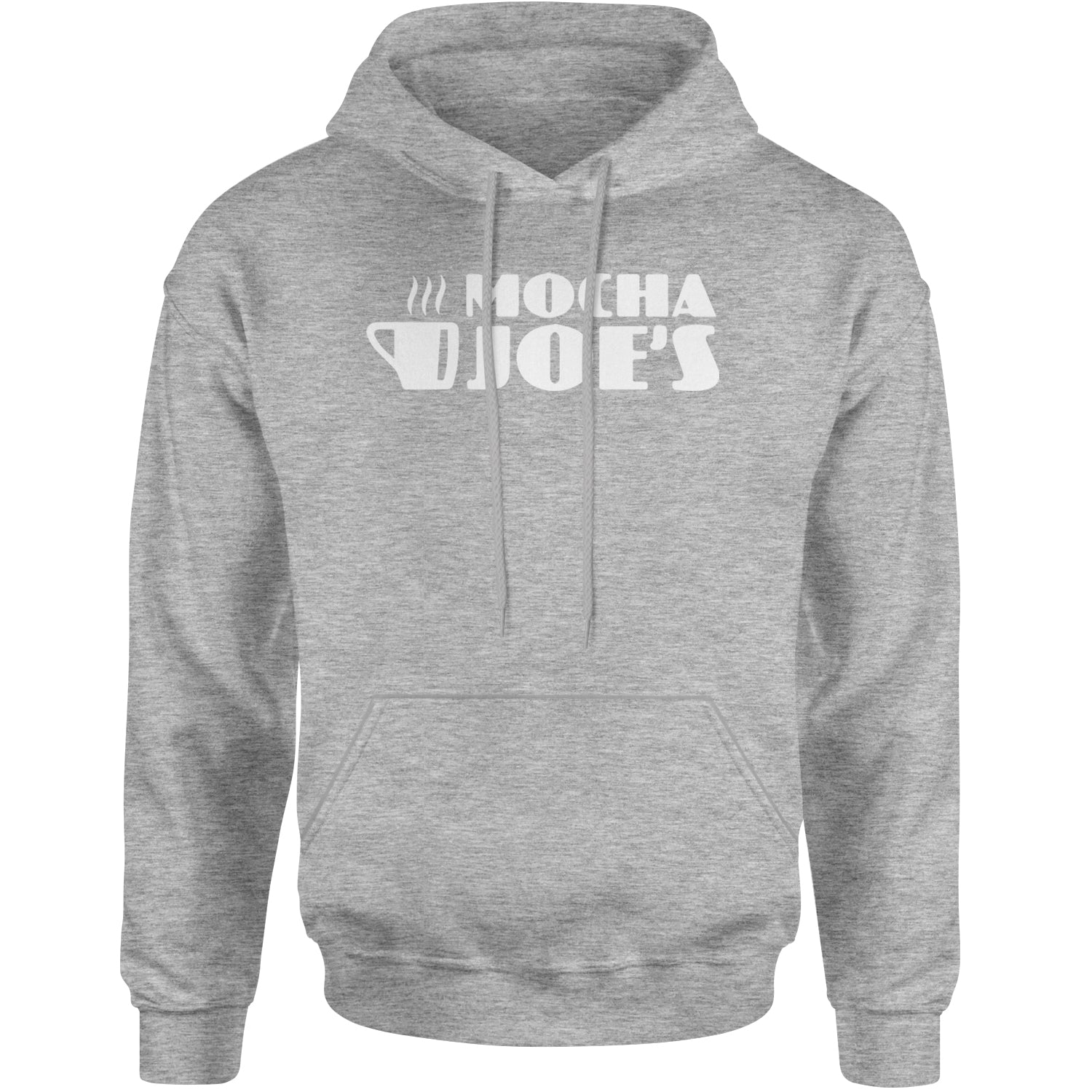 Mocha Joe's Enthusiastic Coffee Adult Hoodie Sweatshirt Heather Grey