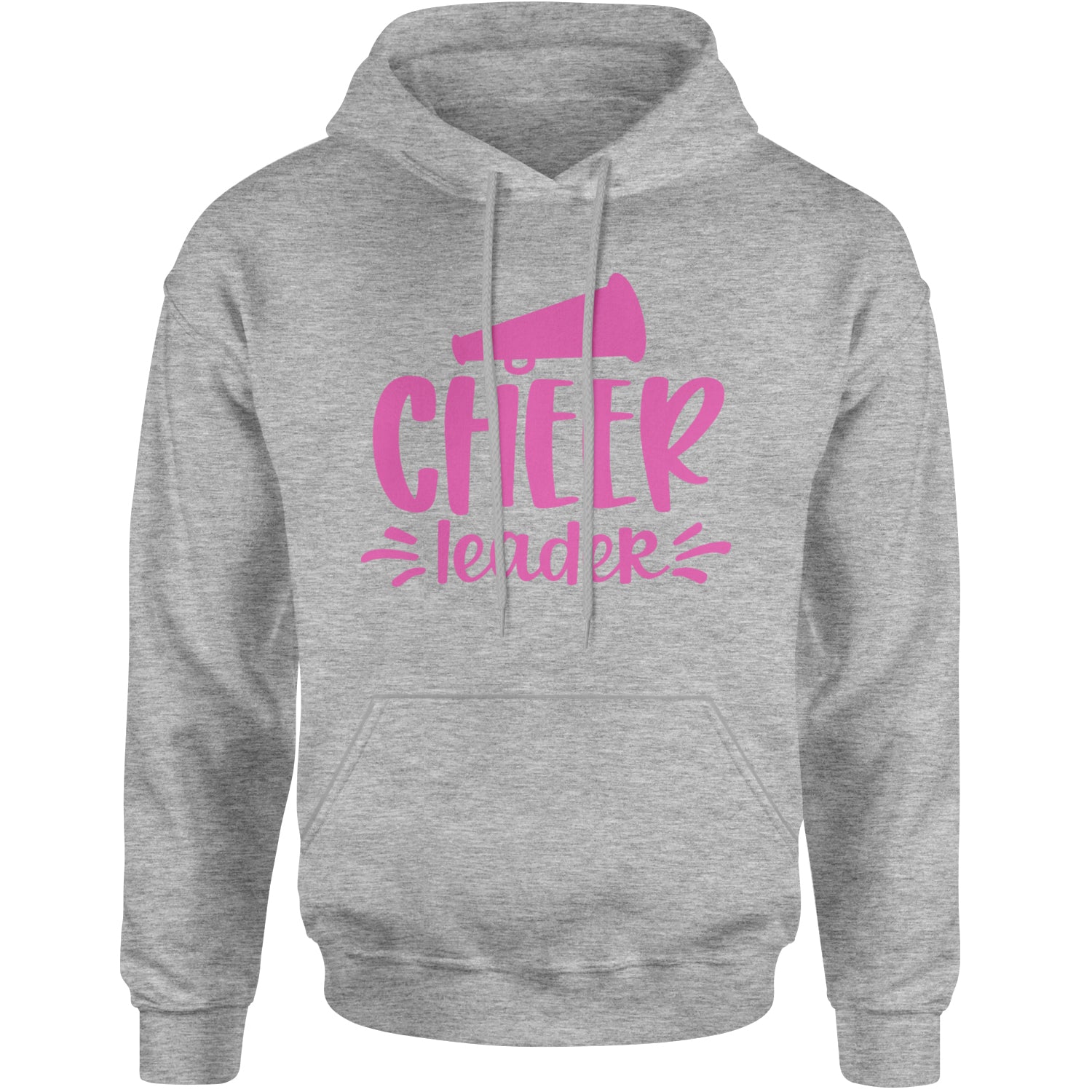 Cheerleader Bullhorn Adult Hoodie Sweatshirt Heather Grey