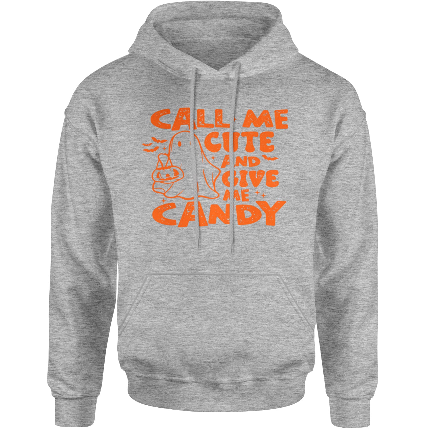 Call Me Cute And Give Me Candy Adult Hoodie Sweatshirt Heather Grey