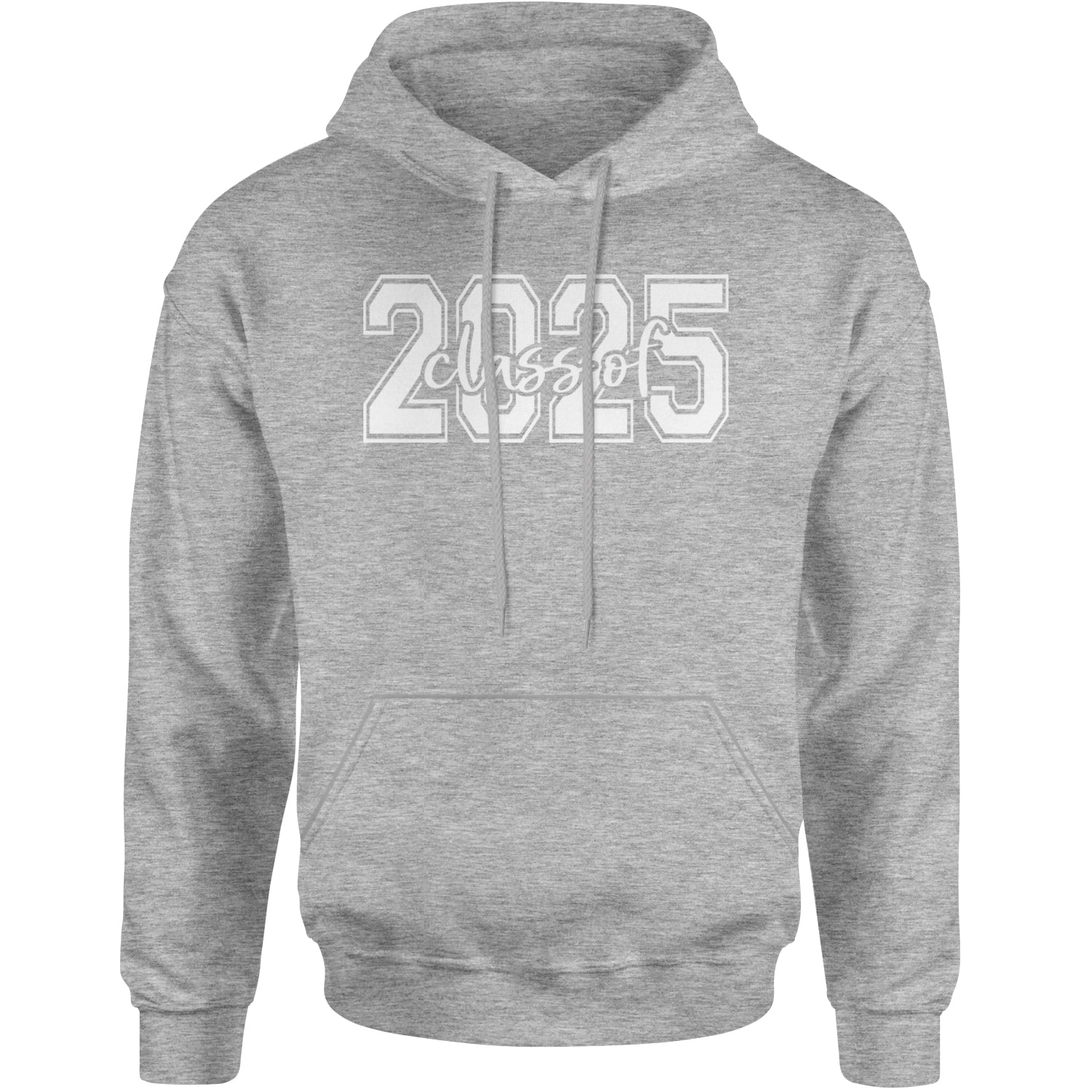 Class Of 2025 Graduation Adult Hoodie Sweatshirt Heather Grey