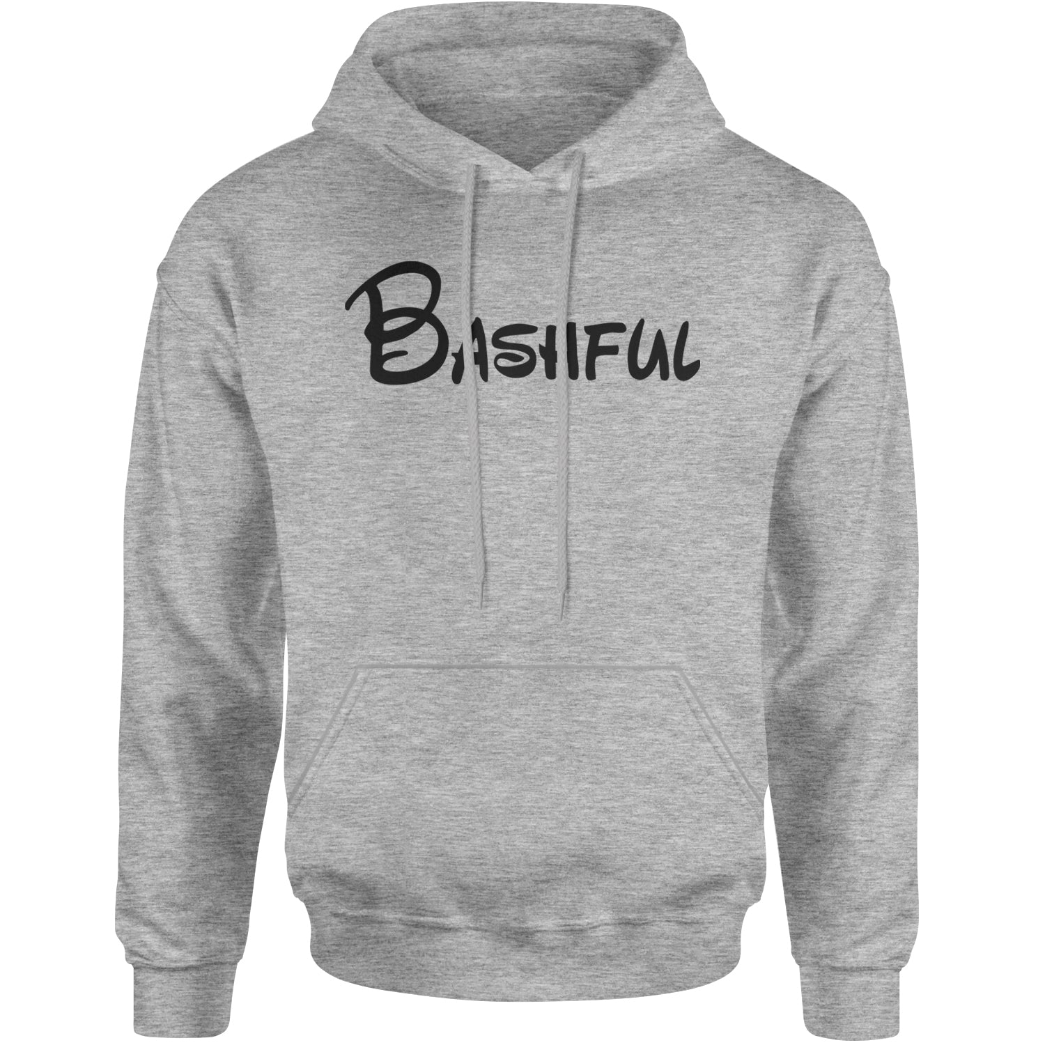 Bashful - 7 Dwarfs Costume Adult Hoodie Sweatshirt Heather Grey