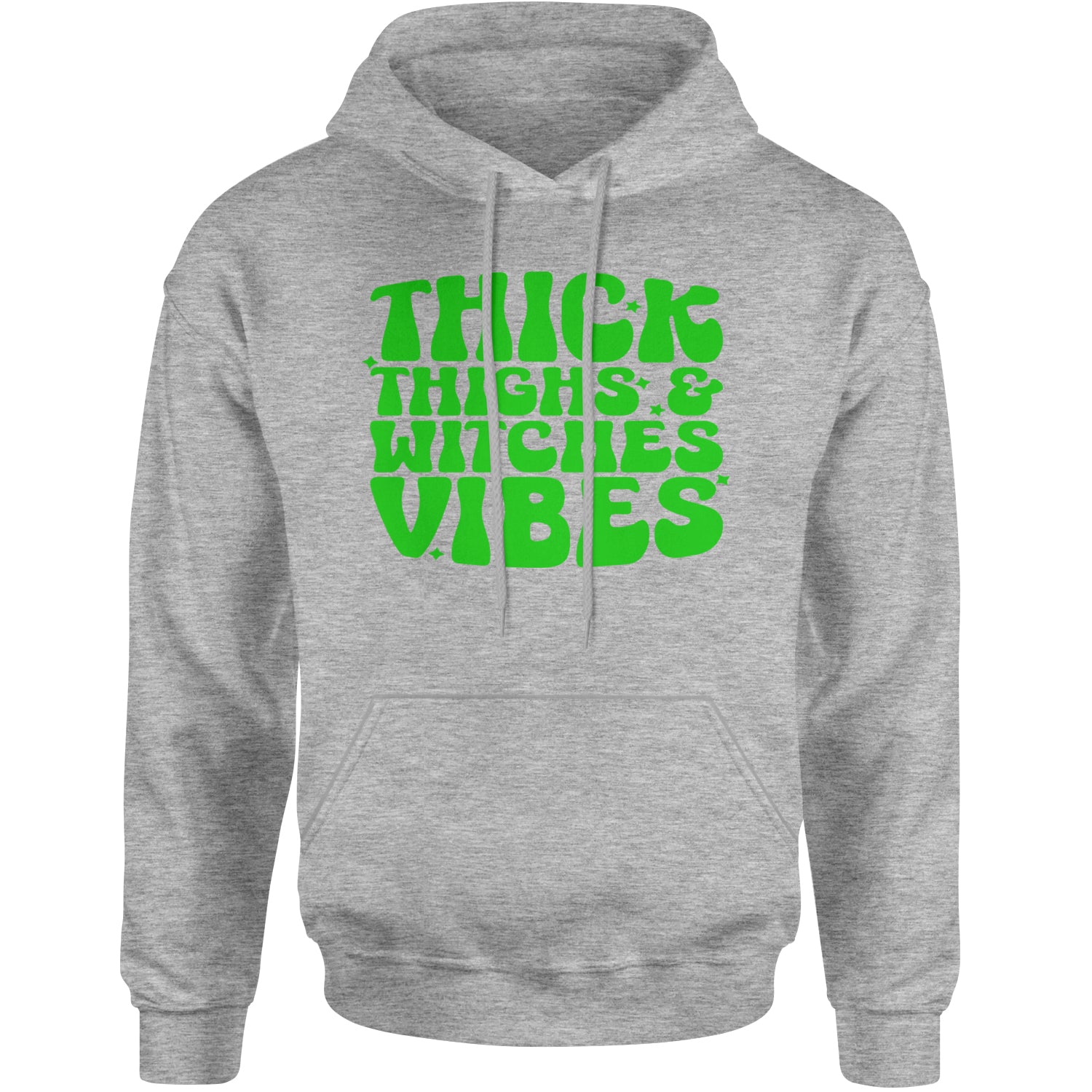 Thick Thighs And Witches Vibes Adult Hoodie Sweatshirt Heather Grey