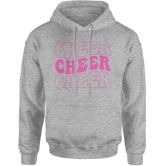 Cheer Cheer Cheer Adult Hoodie Sweatshirt Heather Grey