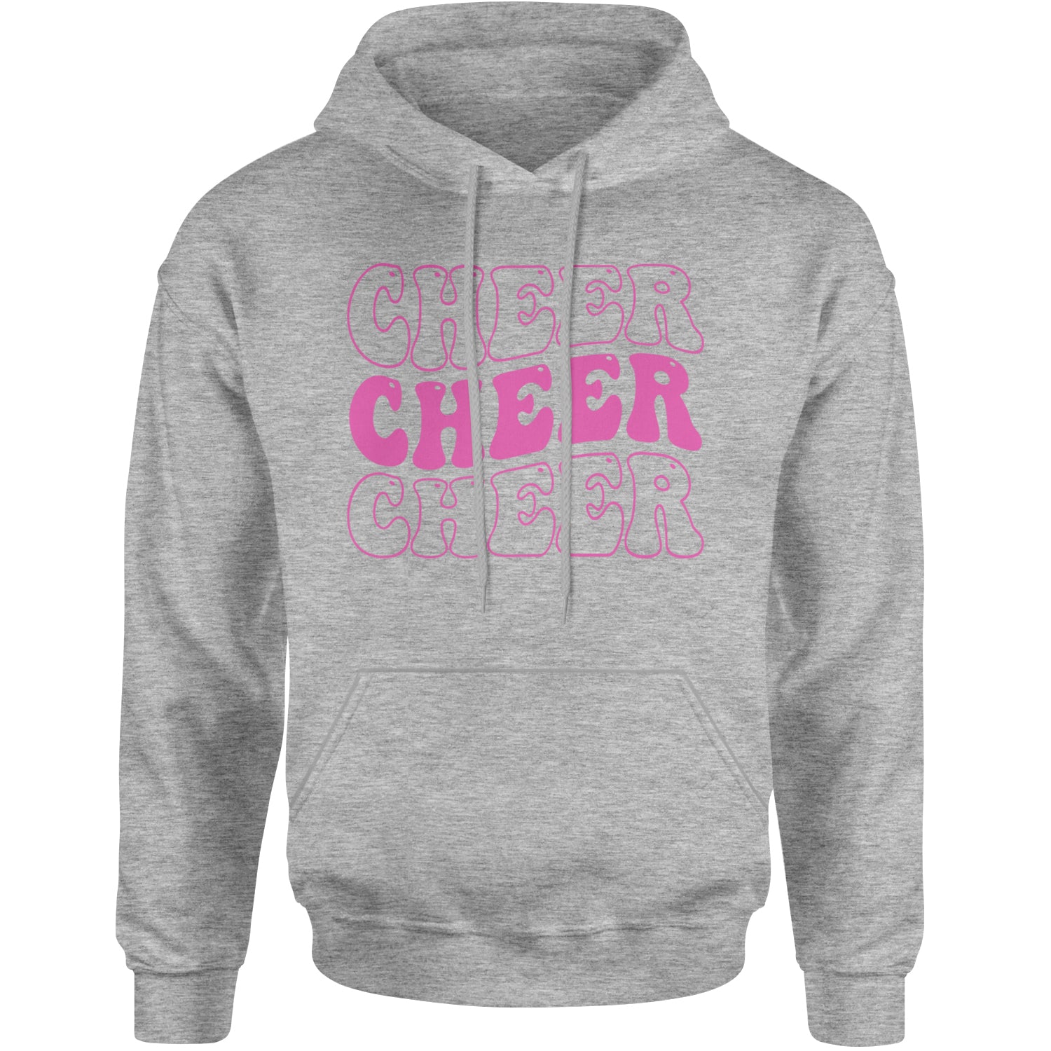 Cheer Cheer Cheer Adult Hoodie Sweatshirt Heather Grey