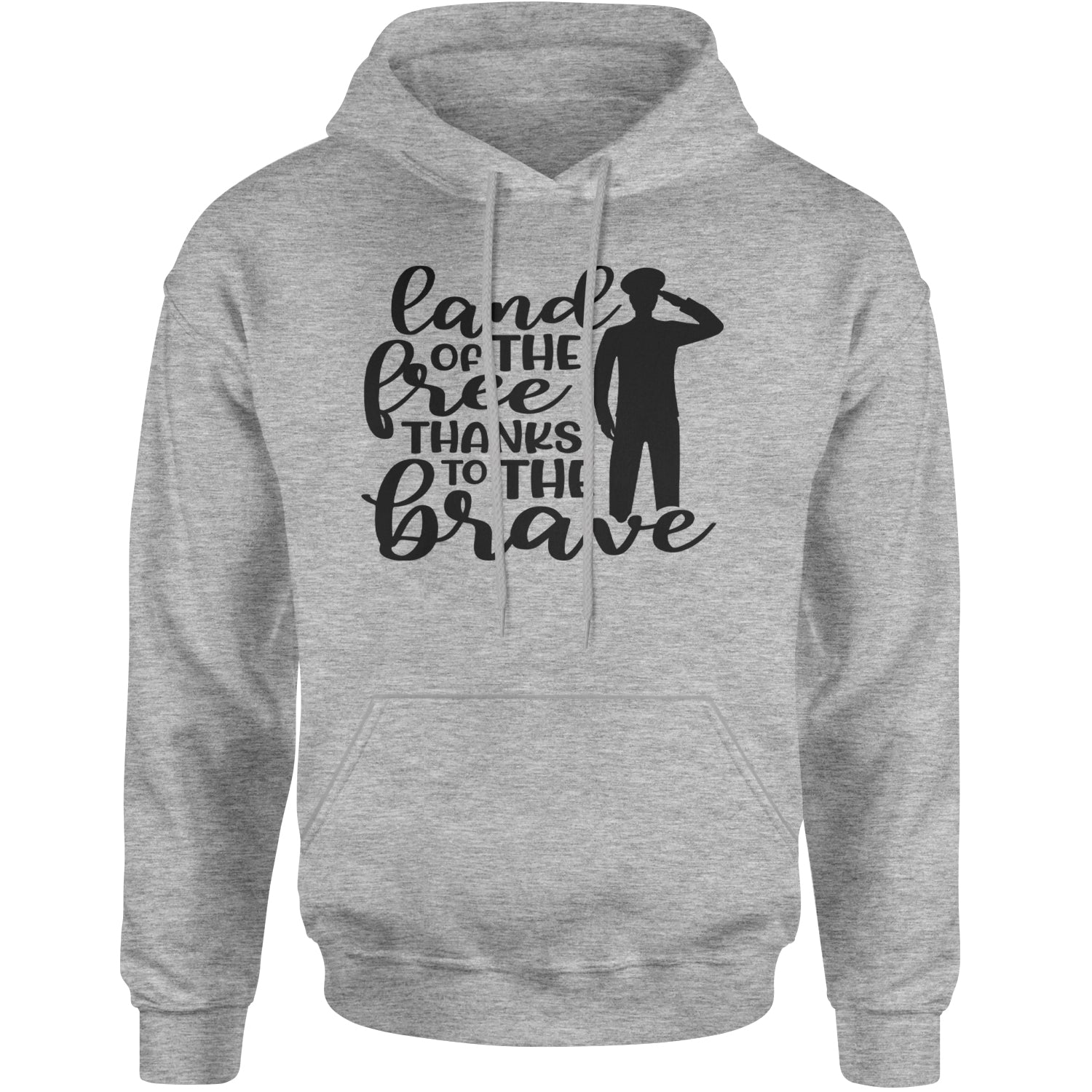 Land Of The Free Thanks To The Brave Veterans Adult Hoodie Sweatshirt Jellybean