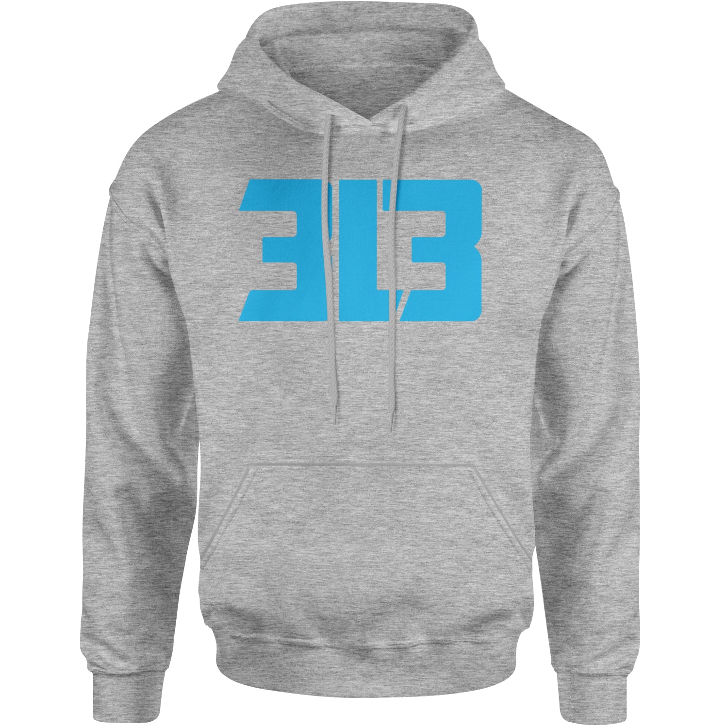 3L3 From The 313 Detroit Football Adult Hoodie Sweatshirt Heather Grey