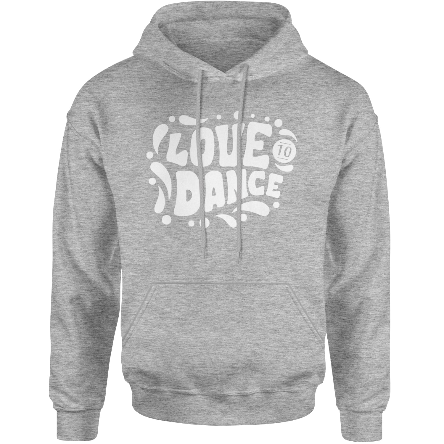 Love To Dance Adult Hoodie Sweatshirt Heather Grey