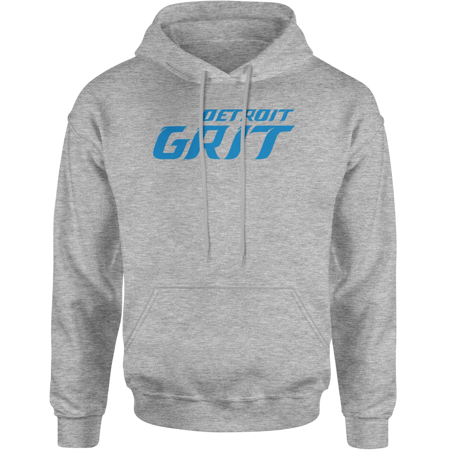 Grit Detroit Football Hard Knocks Adult Hoodie Sweatshirt Heather Grey