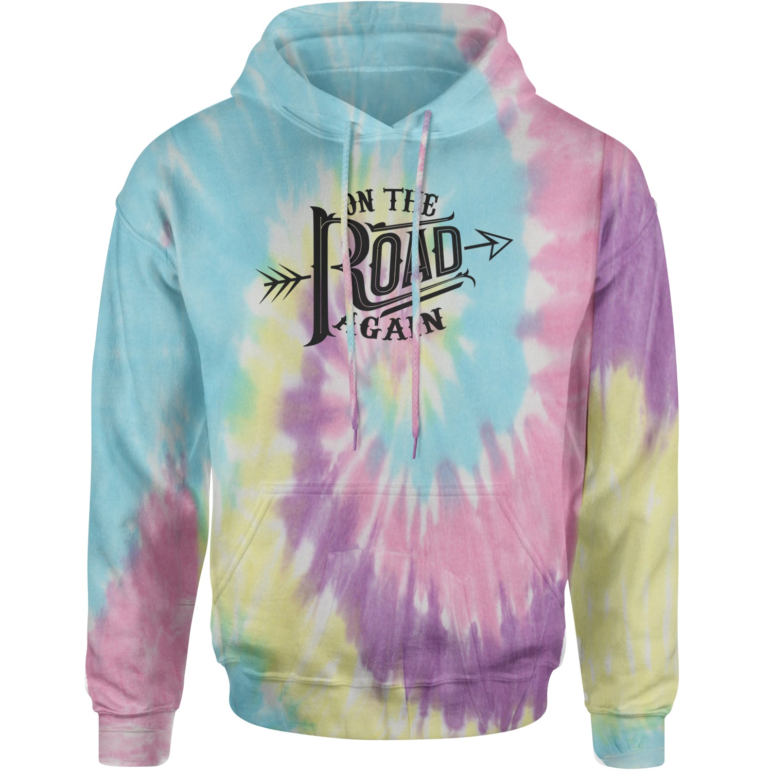 On The Road Again Hippy Country Music Adult Hoodie Sweatshirt Jellybean