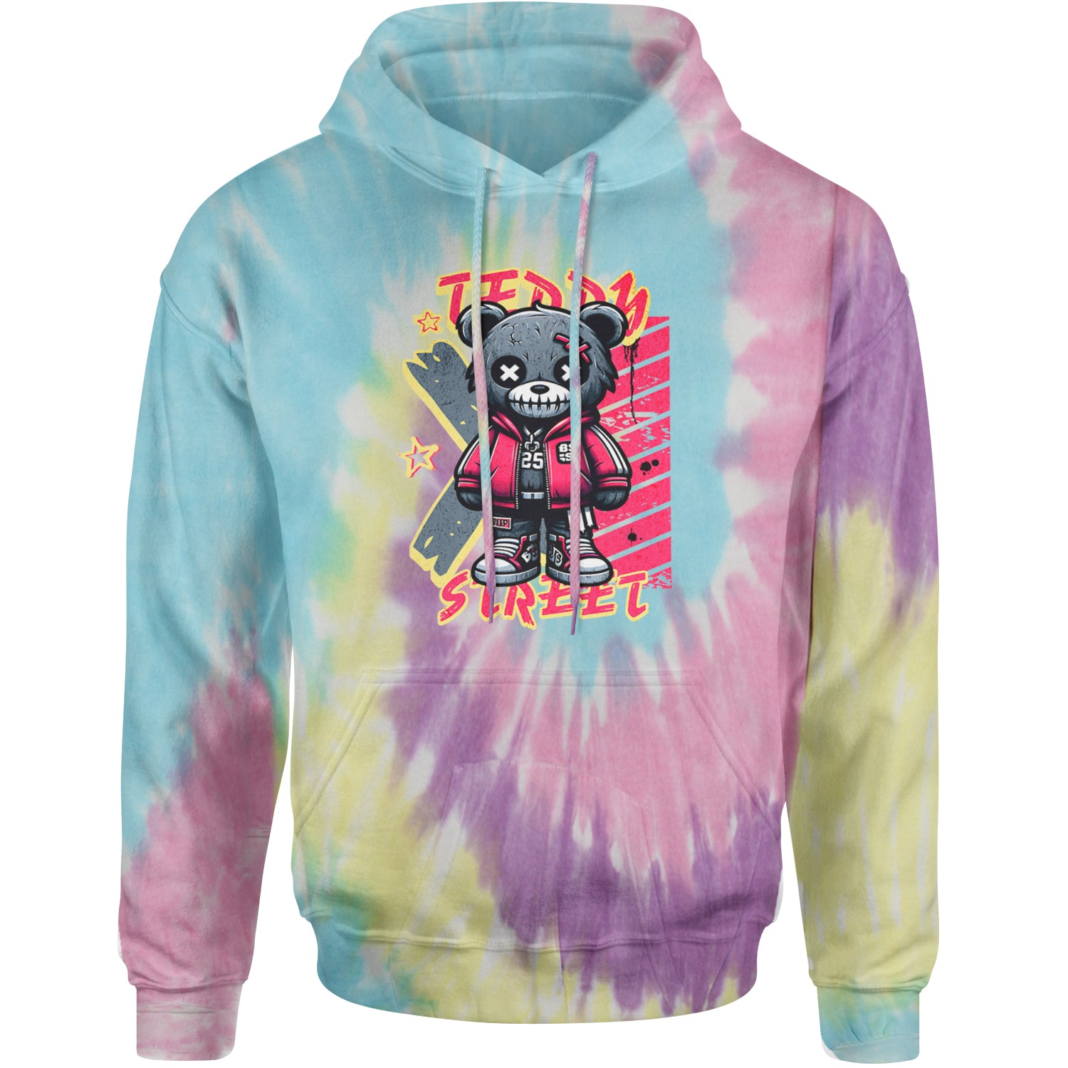 Teddy Attitude Urban Graffiti Bear Adult Hoodie Sweatshirt Jellybean