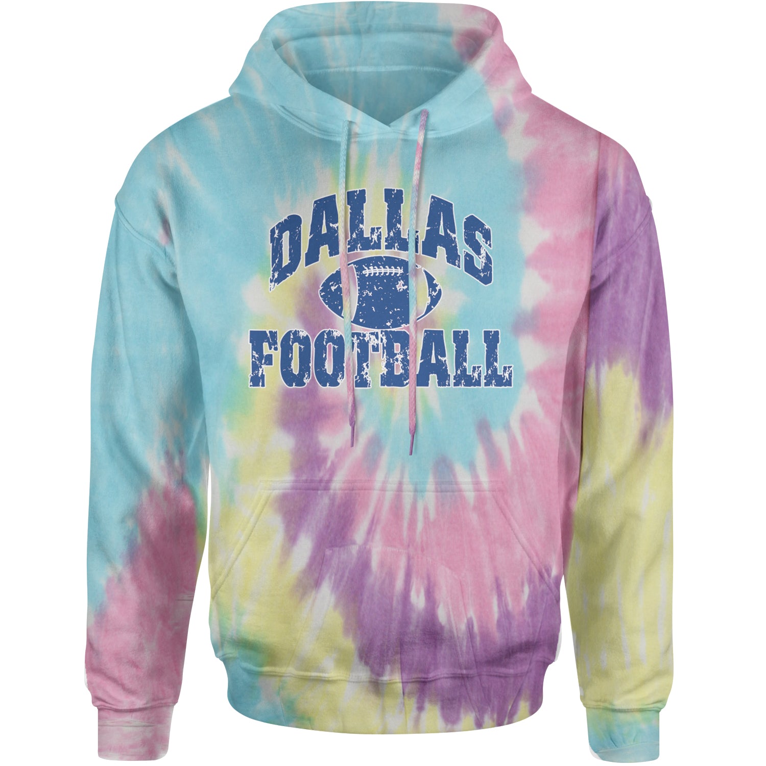 Dallas Distressed Football Adult Hoodie Sweatshirt Jellybean