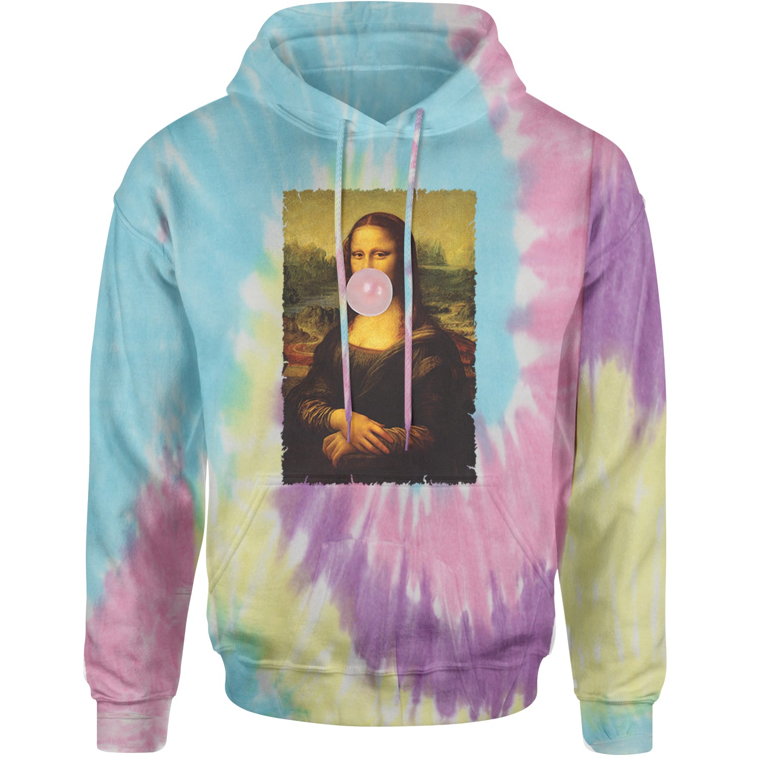 Mona Lisa Smile Pink Bubble Gum Da Vinci Icon Adult Hoodie Sweatshirt Jellybean