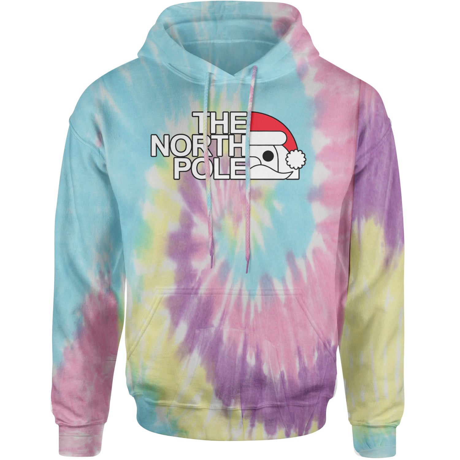 The North Pole Santa Face Adult Hoodie Sweatshirt Jellybean