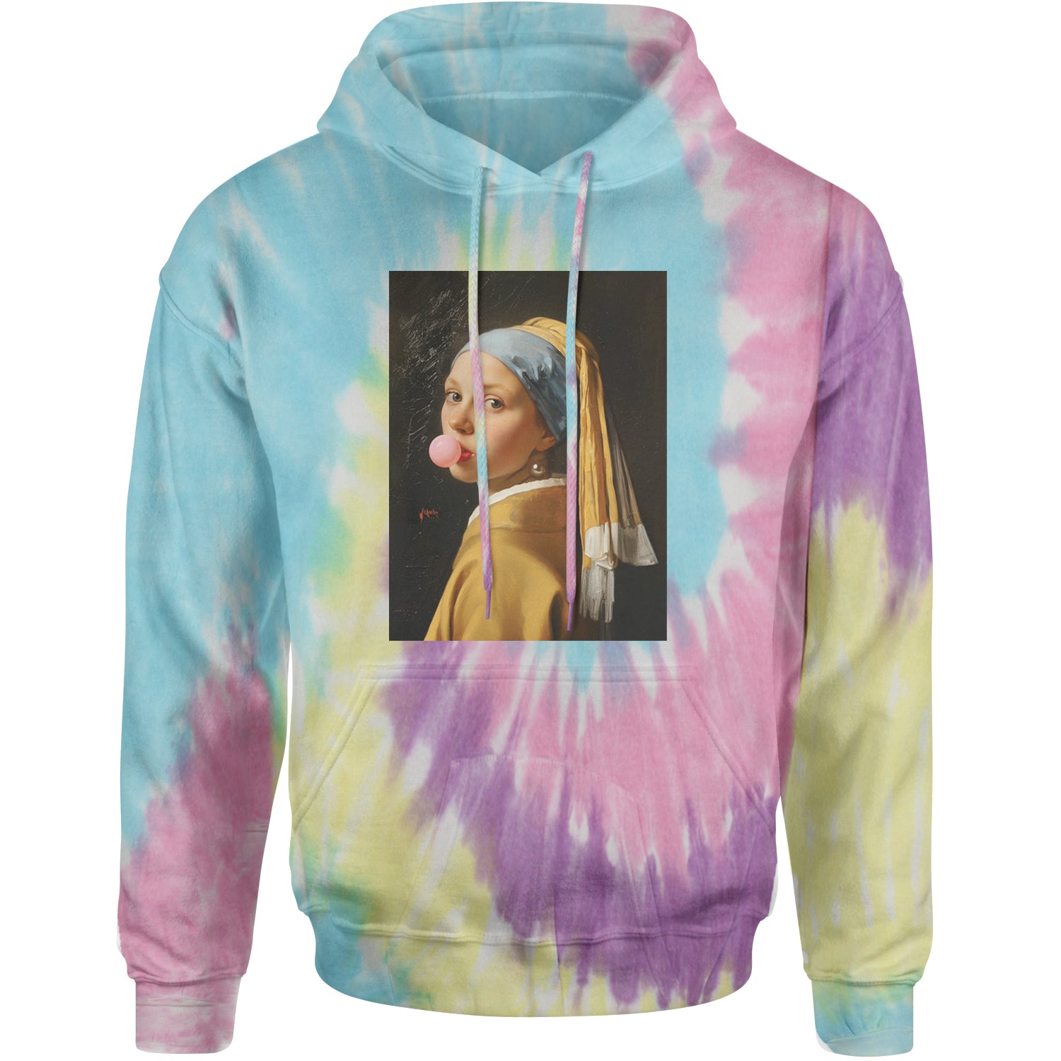 Girl with a Pearl Earring Bubble Gum Contemporary Art Adult Hoodie Sweatshirt Jellybean