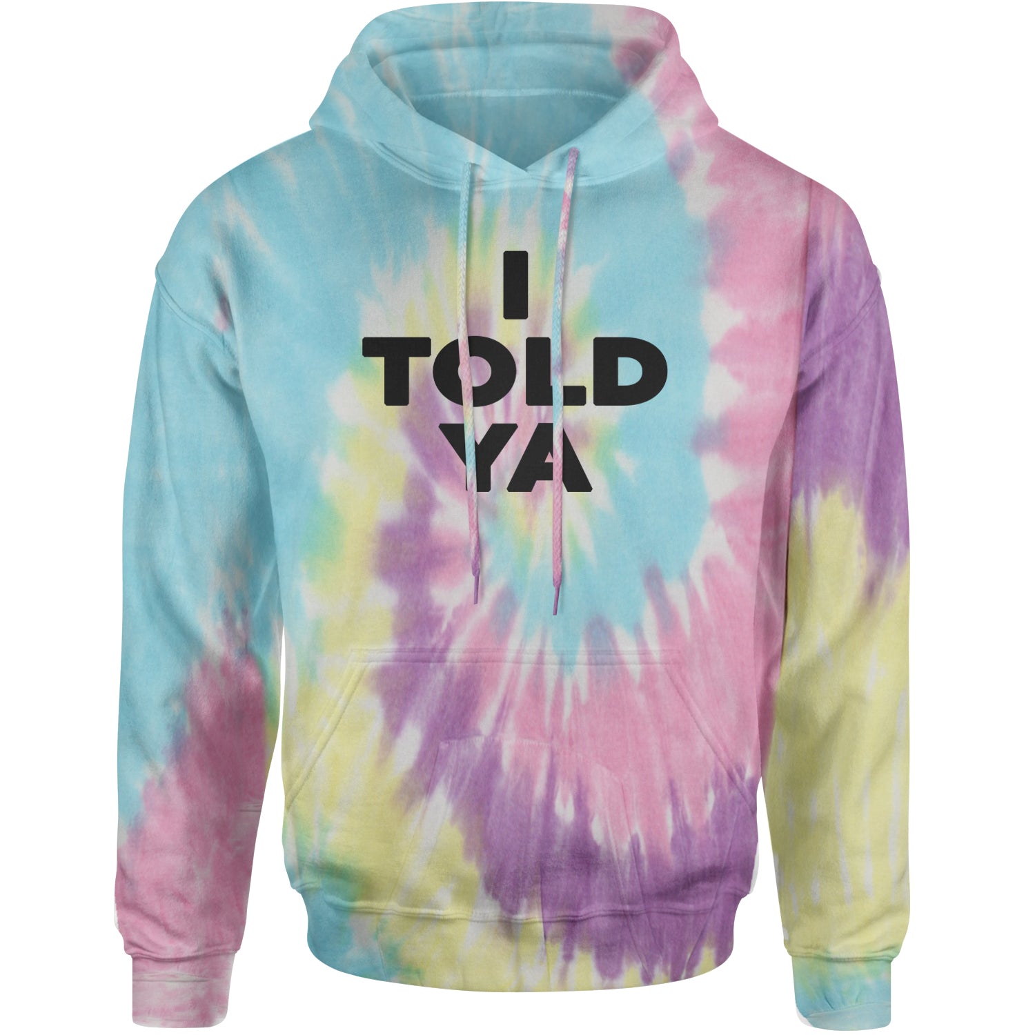 I Told Ya Challenger Black Print Adult Hoodie Sweatshirt Jellybean